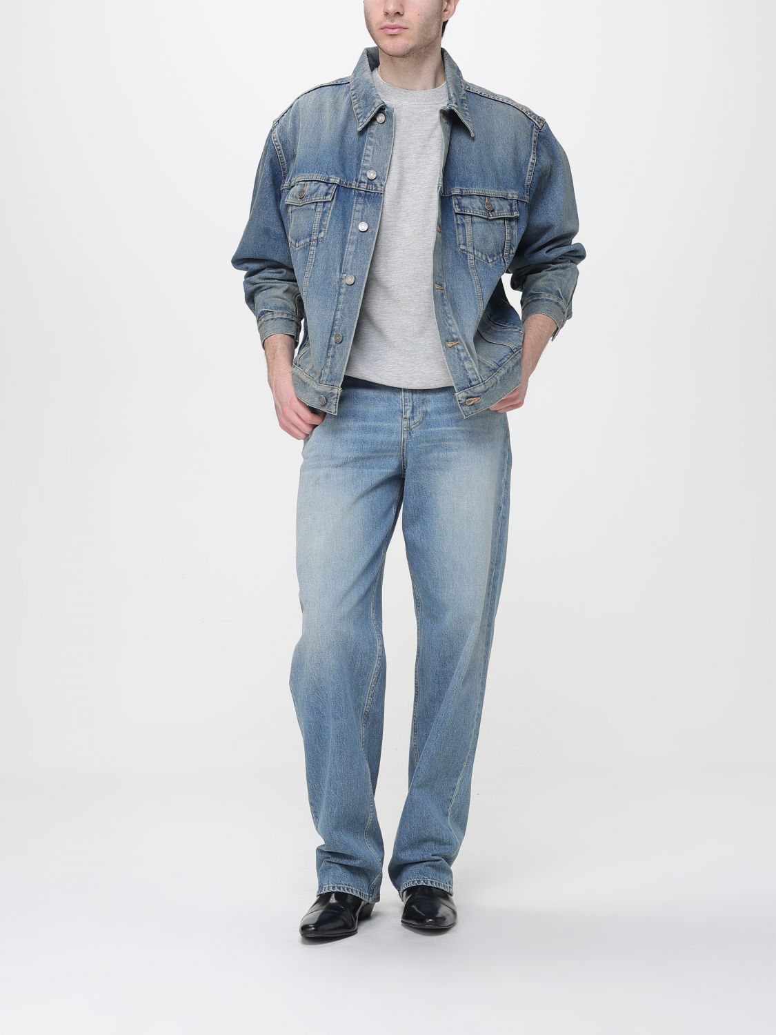 Saint Laurent Jacket Men Blue