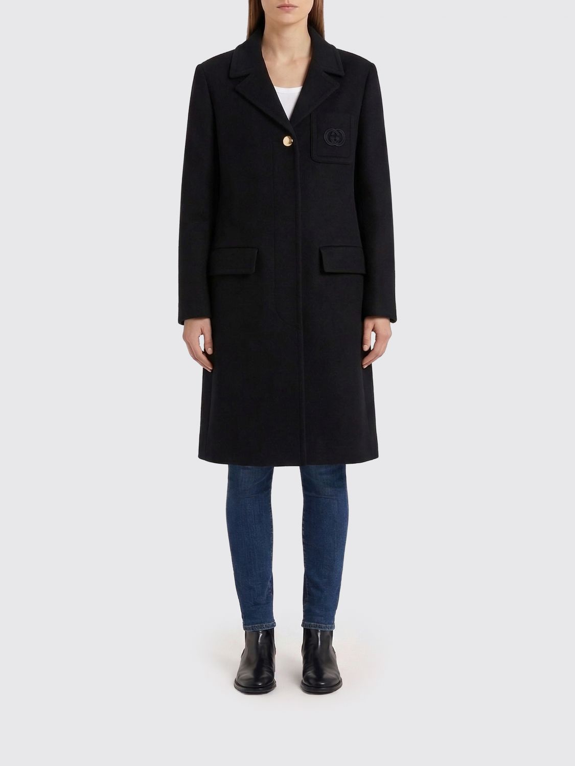 Gucci Coat Woman Black GUCCI