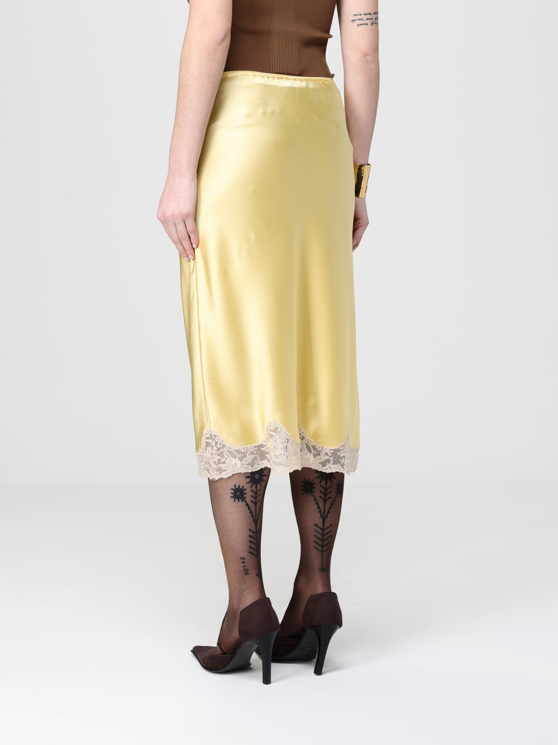 Saint Laurent Skirt Woman Yellow SAINT LAURENT