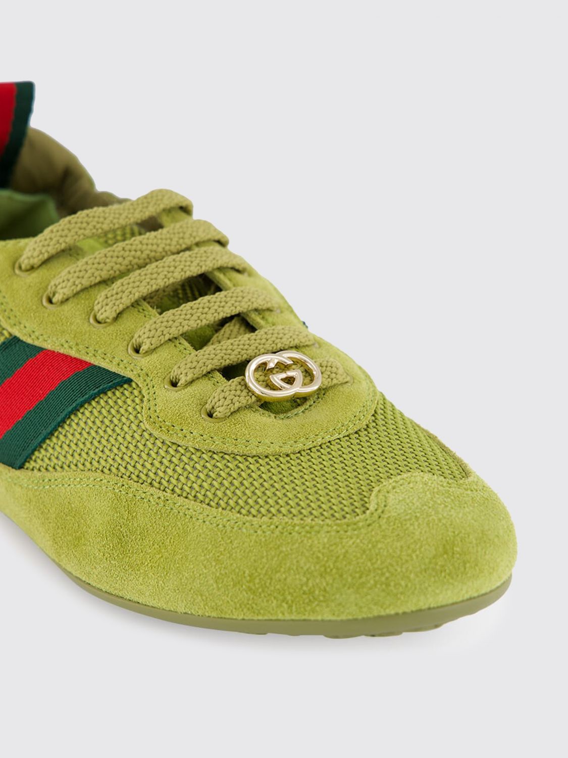 Gucci Women Shift Suede And Mesh Sneakers Gucci GUCCI