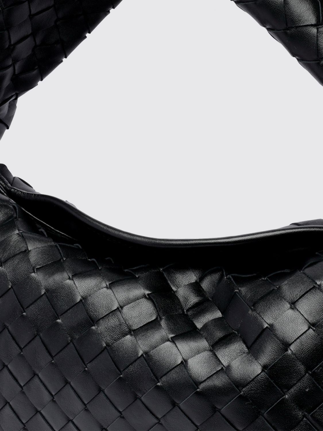 Bottega Veneta Women Hop Intrecciato Calfskin Shoulder Bag Bottega Veneta With Woven Handle BOTTEGA VENETA