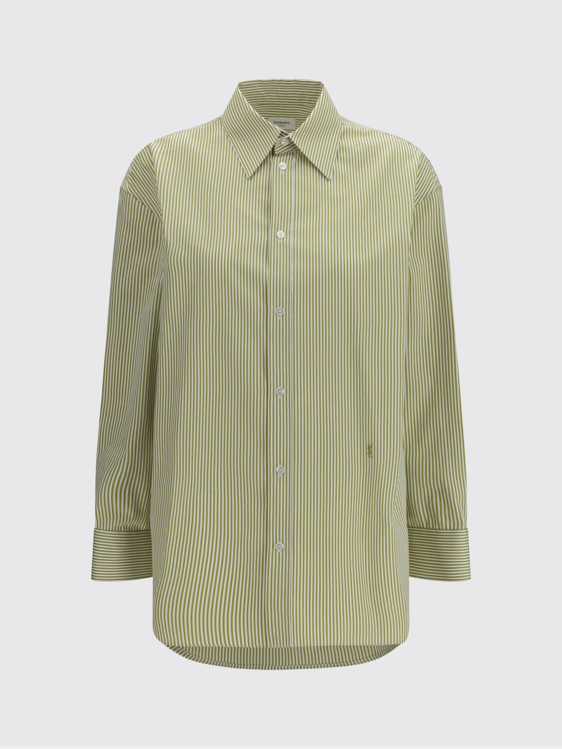 Saint Laurent Shirt Woman Kaki SAINT LAURENT
