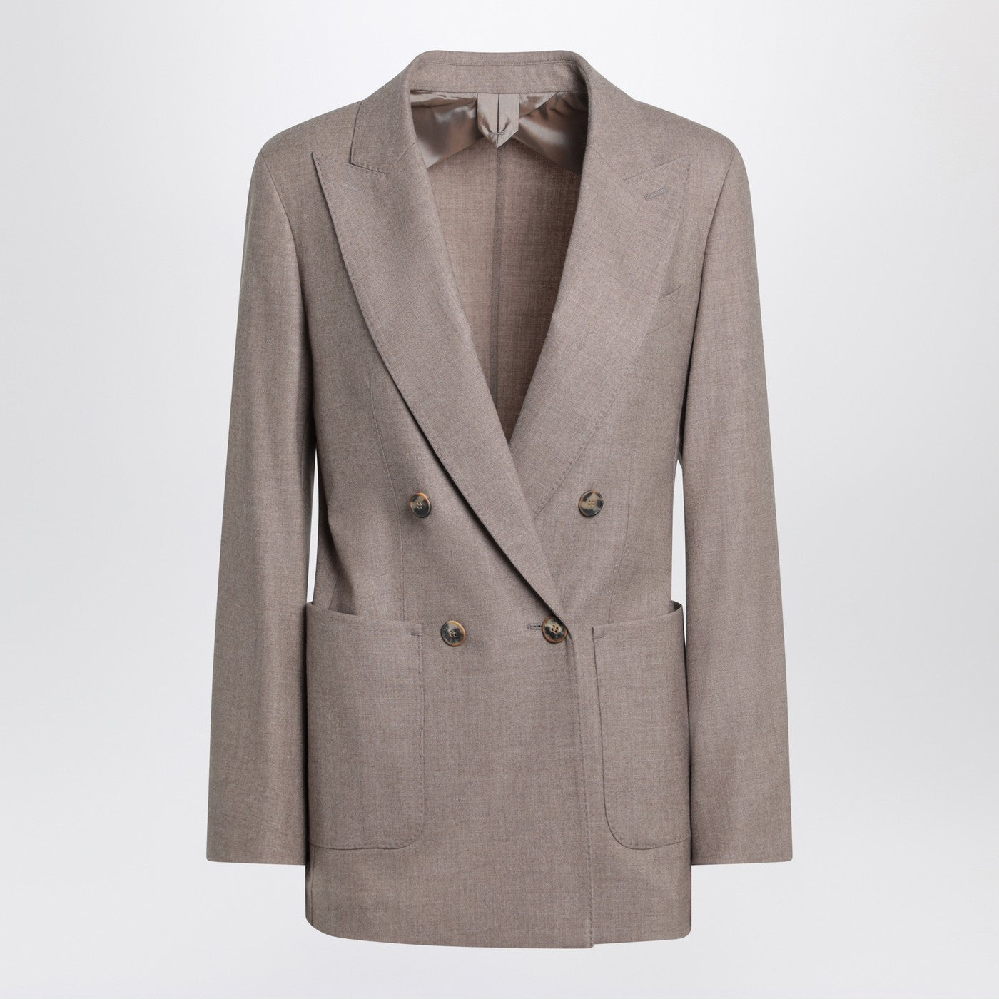 Max Mara Double-Breasted Cashmere Jacket In Dove Color Women MAX MARA
