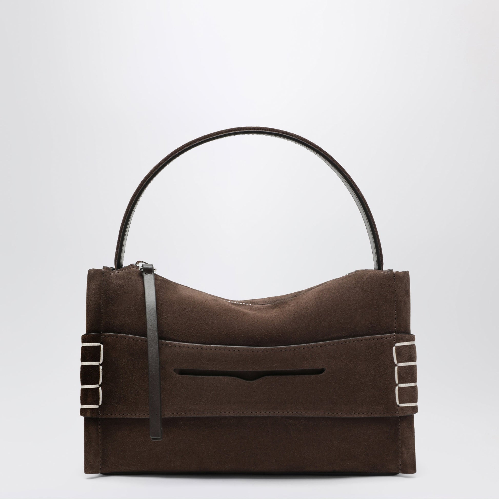 Jw Anderson Small Loafer Bag In Brown Suede Leather Women J.W. ANDERSON