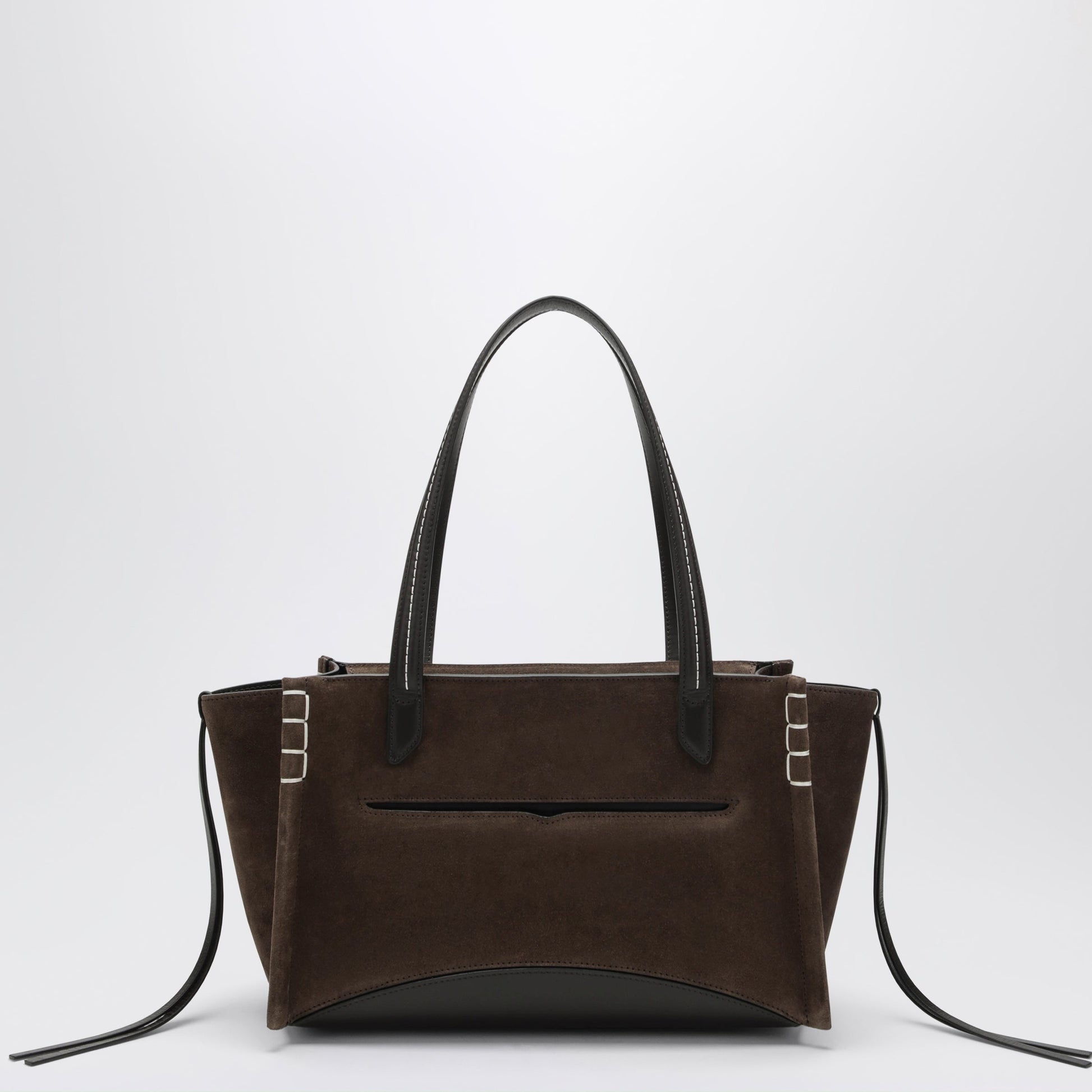 Jw Anderson Elongated Loafer Cabas Bag In Brown Suede Women J.W. ANDERSON