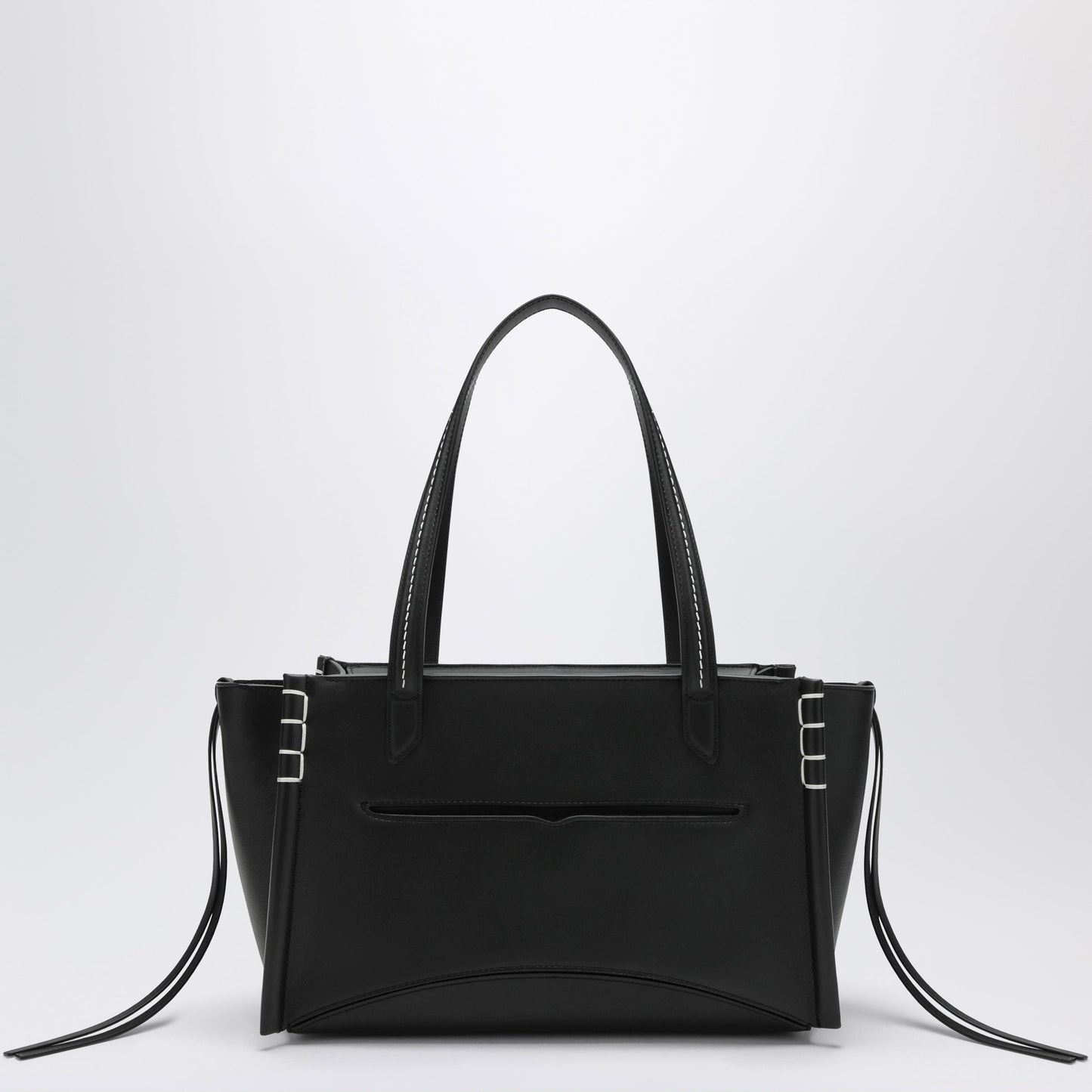 Jw Anderson Elongated Loafer Cabas Bag In Black Leather Women J.W. ANDERSON