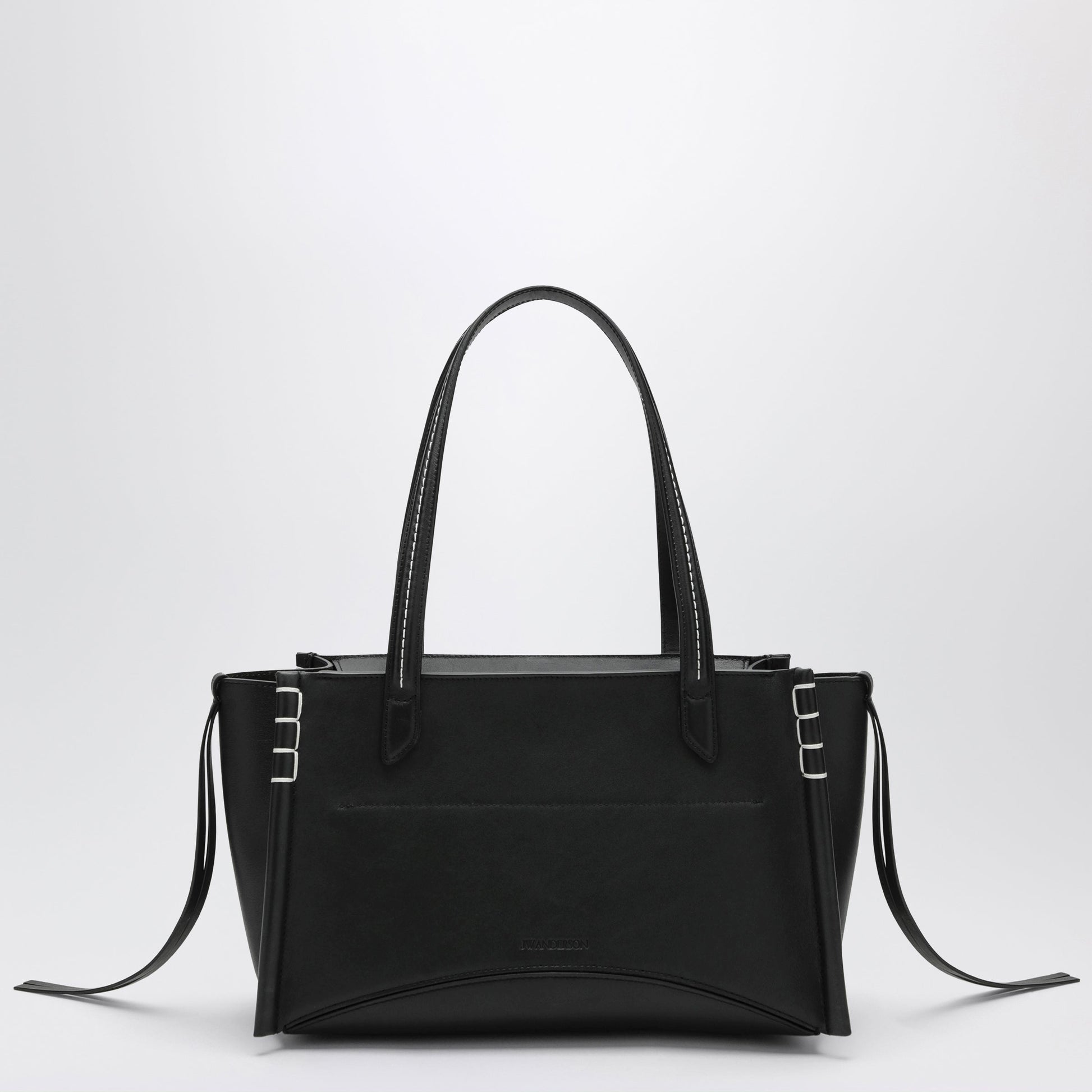 Jw Anderson Elongated Loafer Cabas Bag In Black Leather Women J.W. ANDERSON