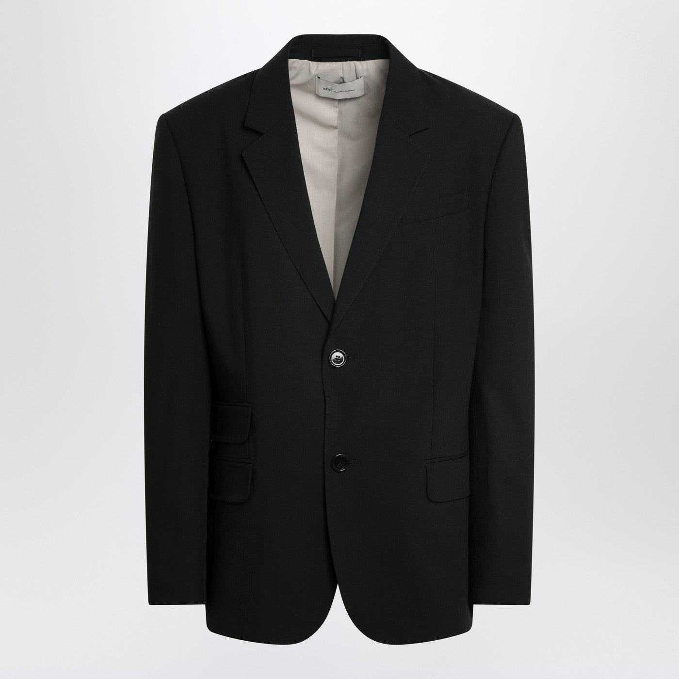 Ami Paris Black Single-Breasted Wool Jacket Men AMI PARIS