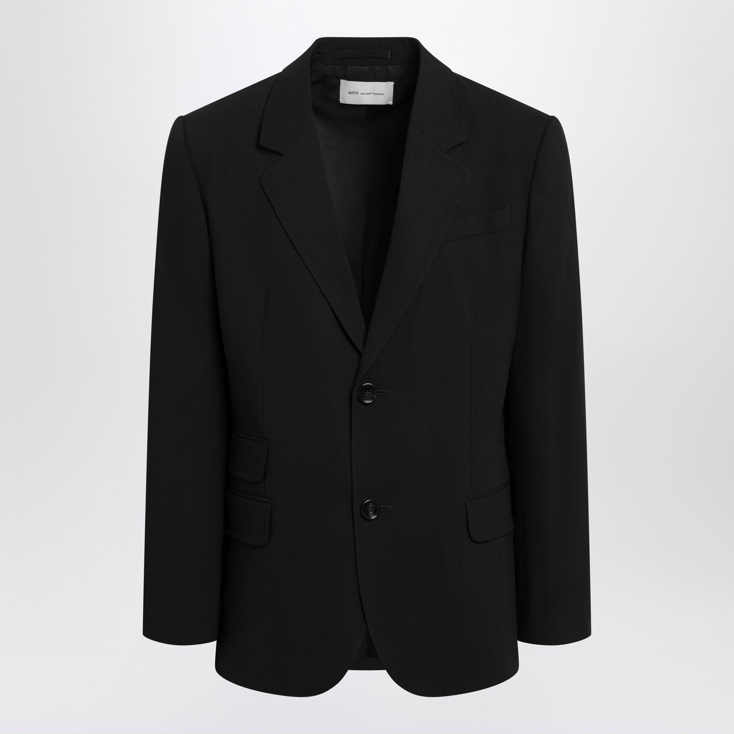 Ami Paris Black Straight Wool Blazer Men AMI PARIS