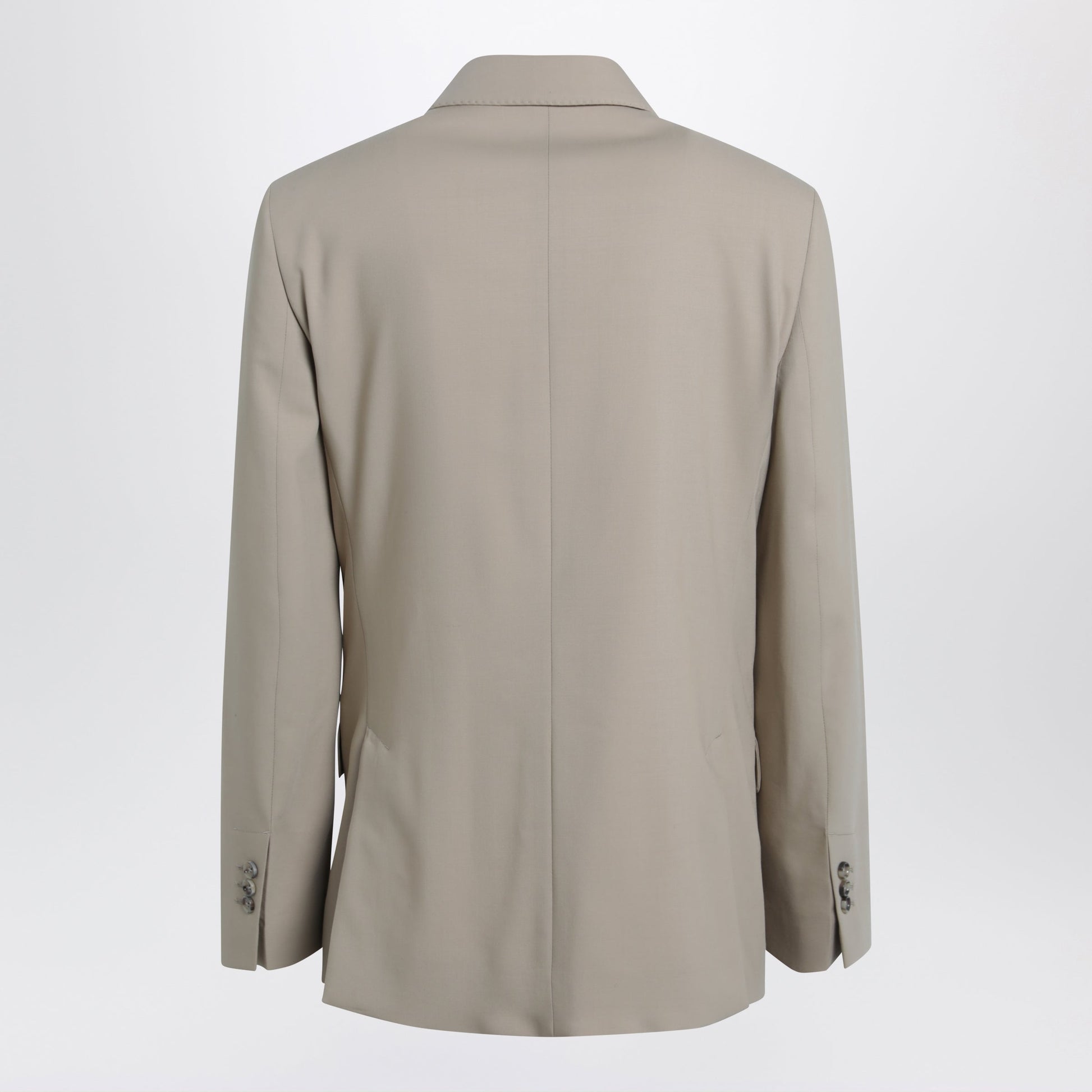 Ami Paris Beige Double-Breasted Virgin Wool Gabardine Jacket Men AMI PARIS