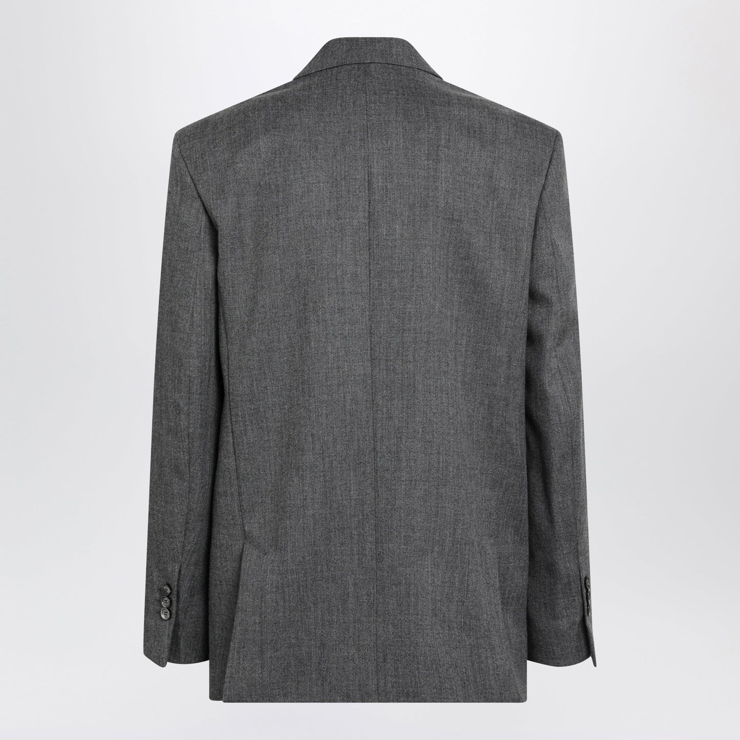 Ami Paris Double-Breasted Carbon Grey Virgin Wool Blazer Men AMI PARIS
