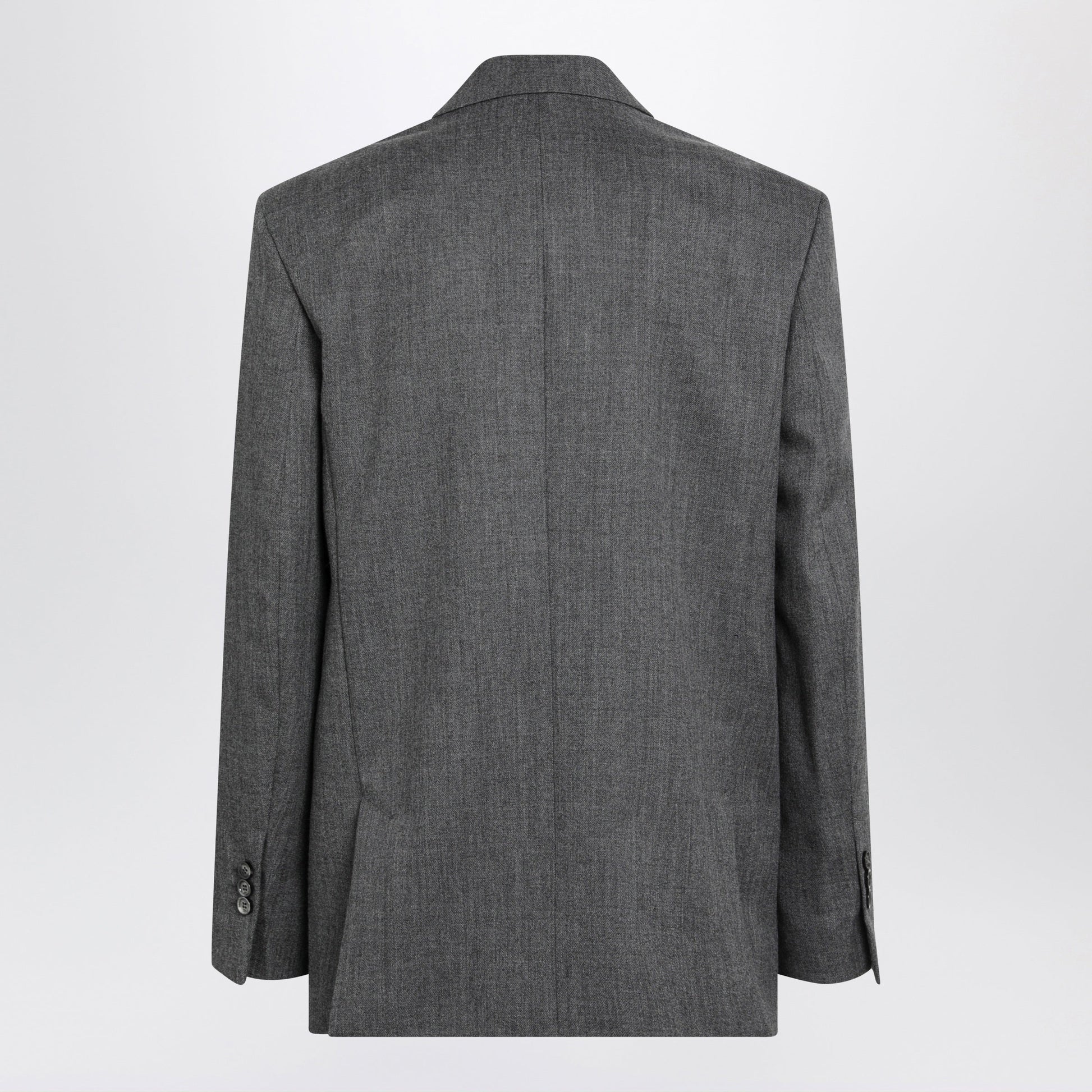 Ami Paris Double-Breasted Carbon Grey Virgin Wool Blazer Men AMI PARIS