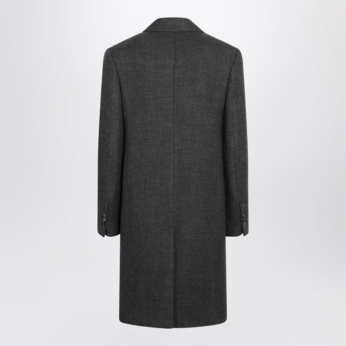 Ami Paris Grey Double-Breasted Wool Coat Men AMI PARIS