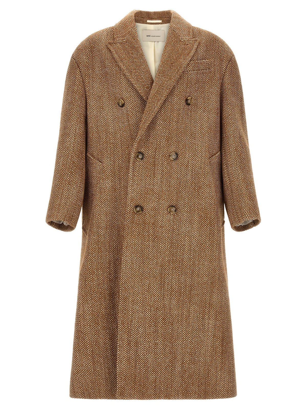 Ami Paris Men Herringbone Coat AMI PARIS