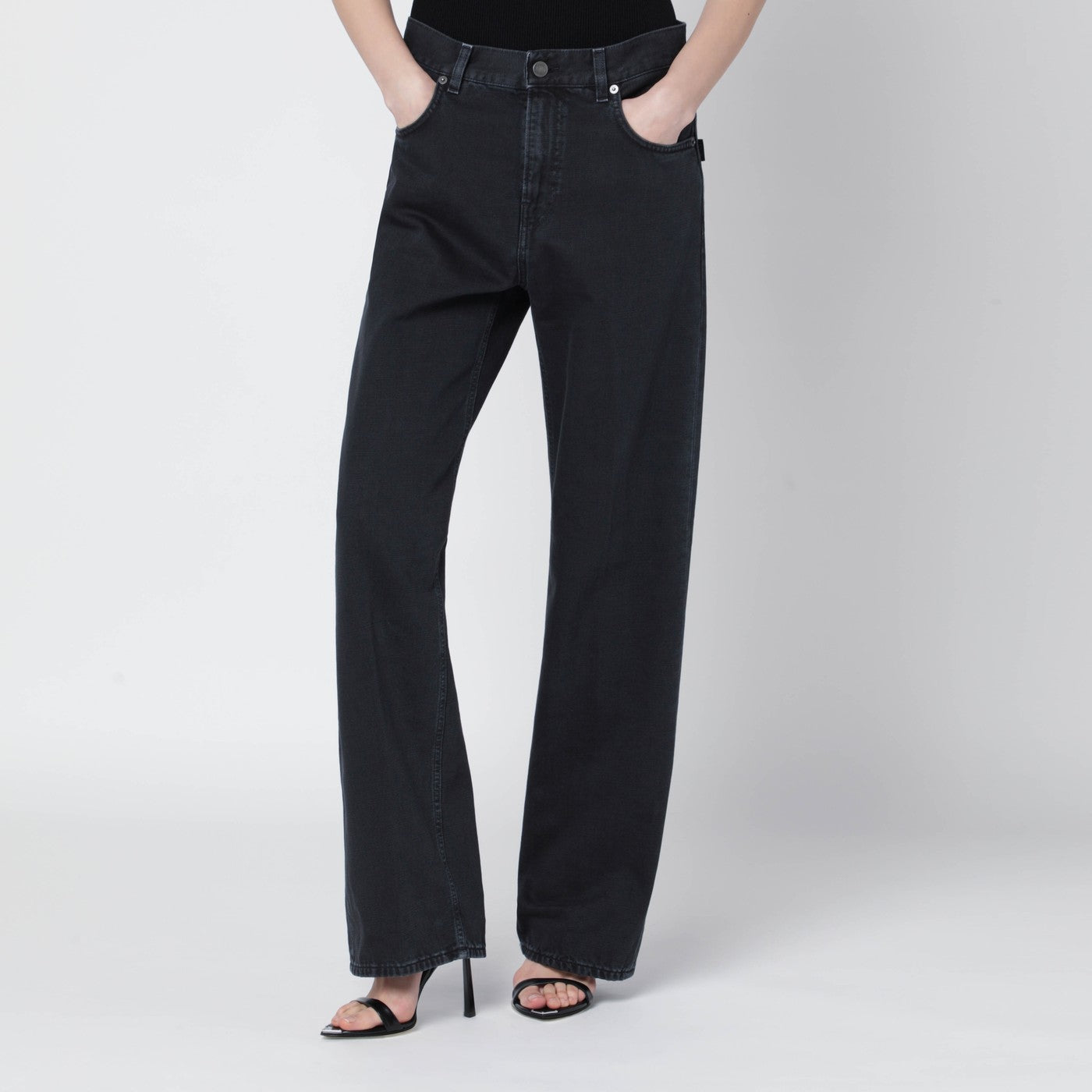 Haikure Charcoal Wide-Leg Jeans Women HAIKURE