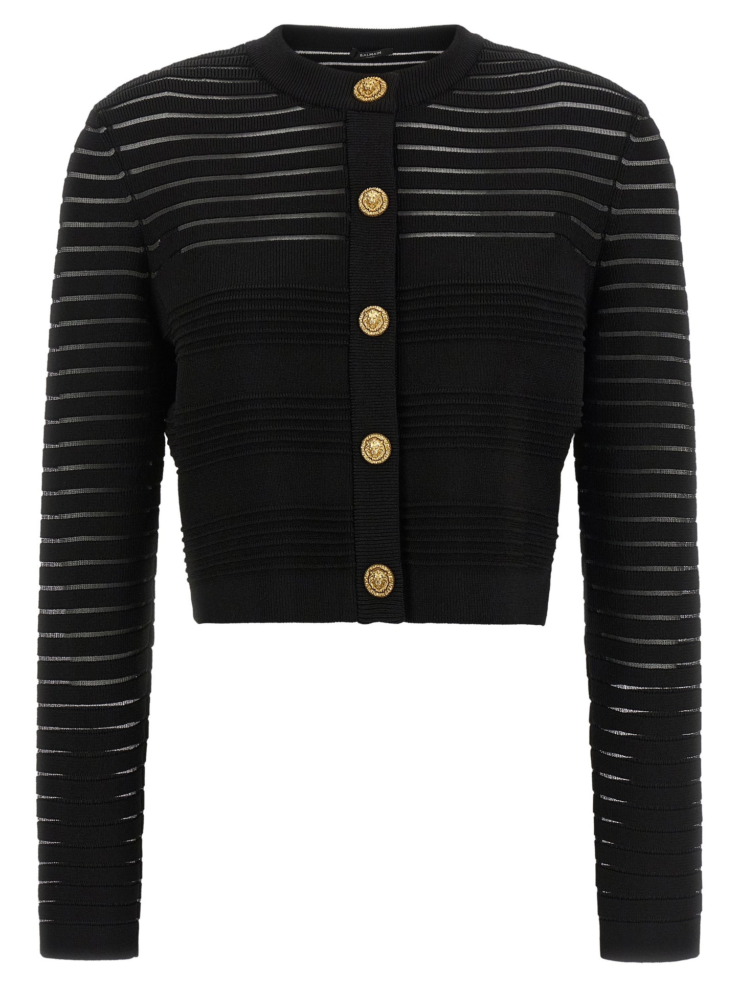 Balmain Women Semi-Transparent Stripes Cardigan BALMAIN