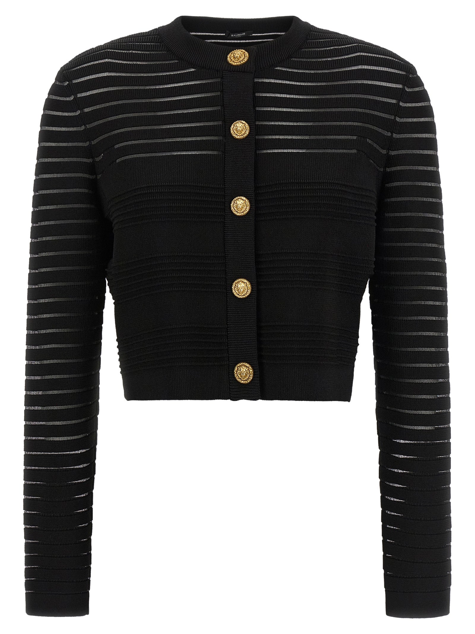 Balmain Women Semi-Transparent Stripes Cardigan BALMAIN