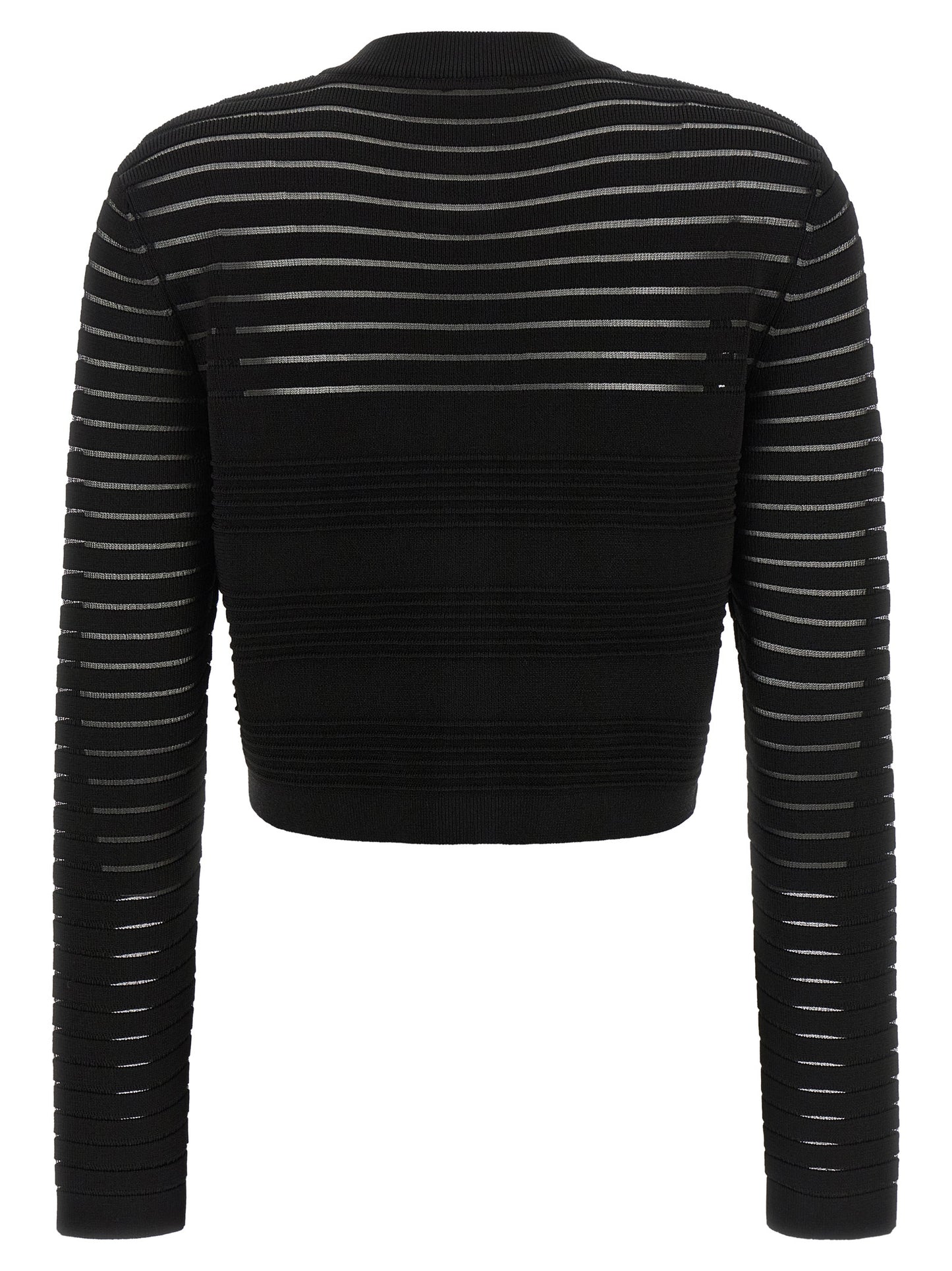 Balmain Women Semi-Transparent Stripes Cardigan BALMAIN