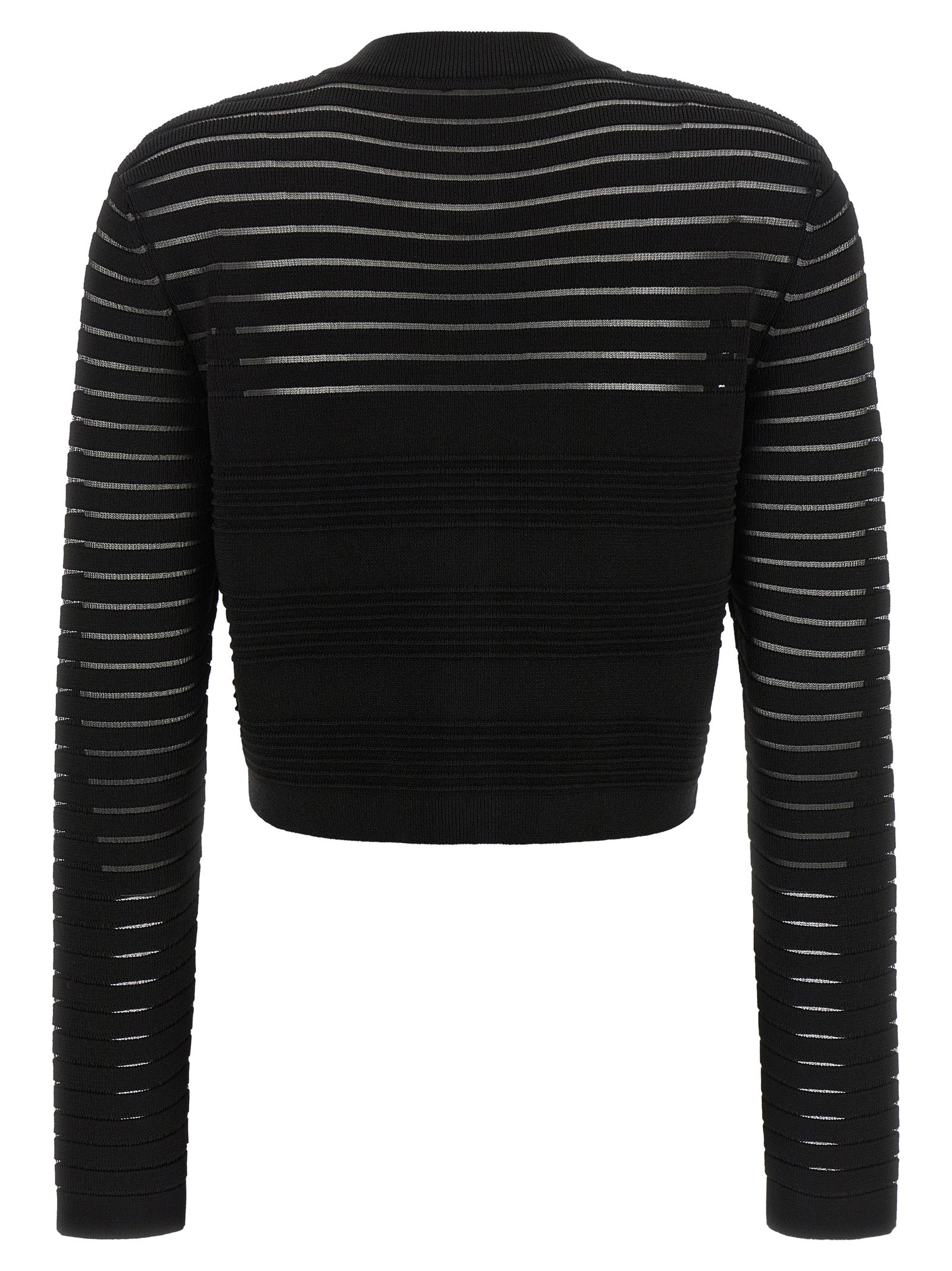 Balmain Women Semi-Transparent Stripes Cardigan BALMAIN