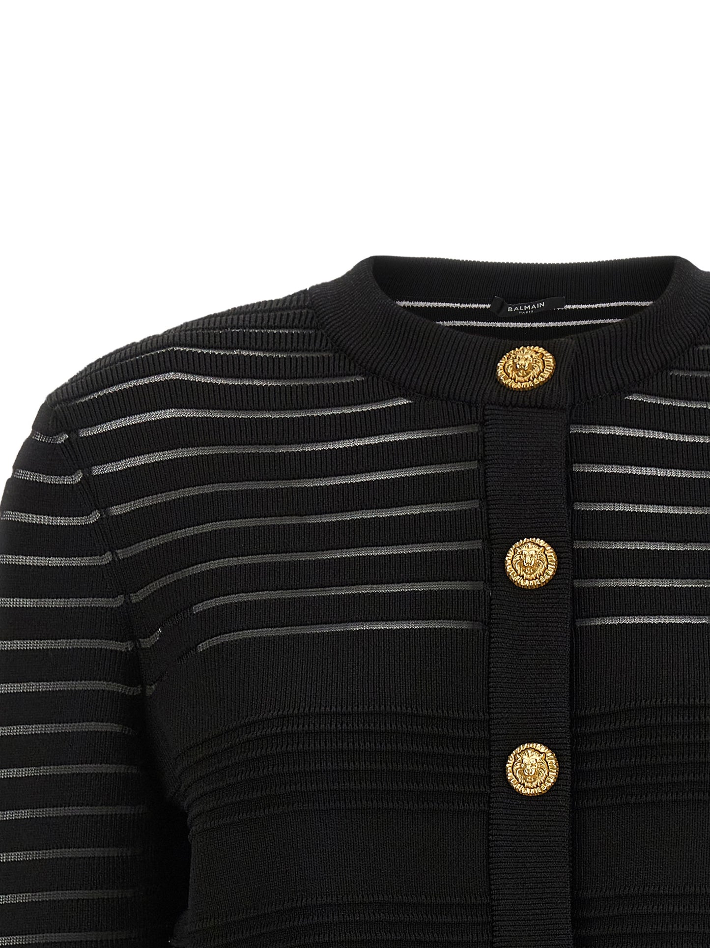 Balmain Women Semi-Transparent Stripes Cardigan BALMAIN