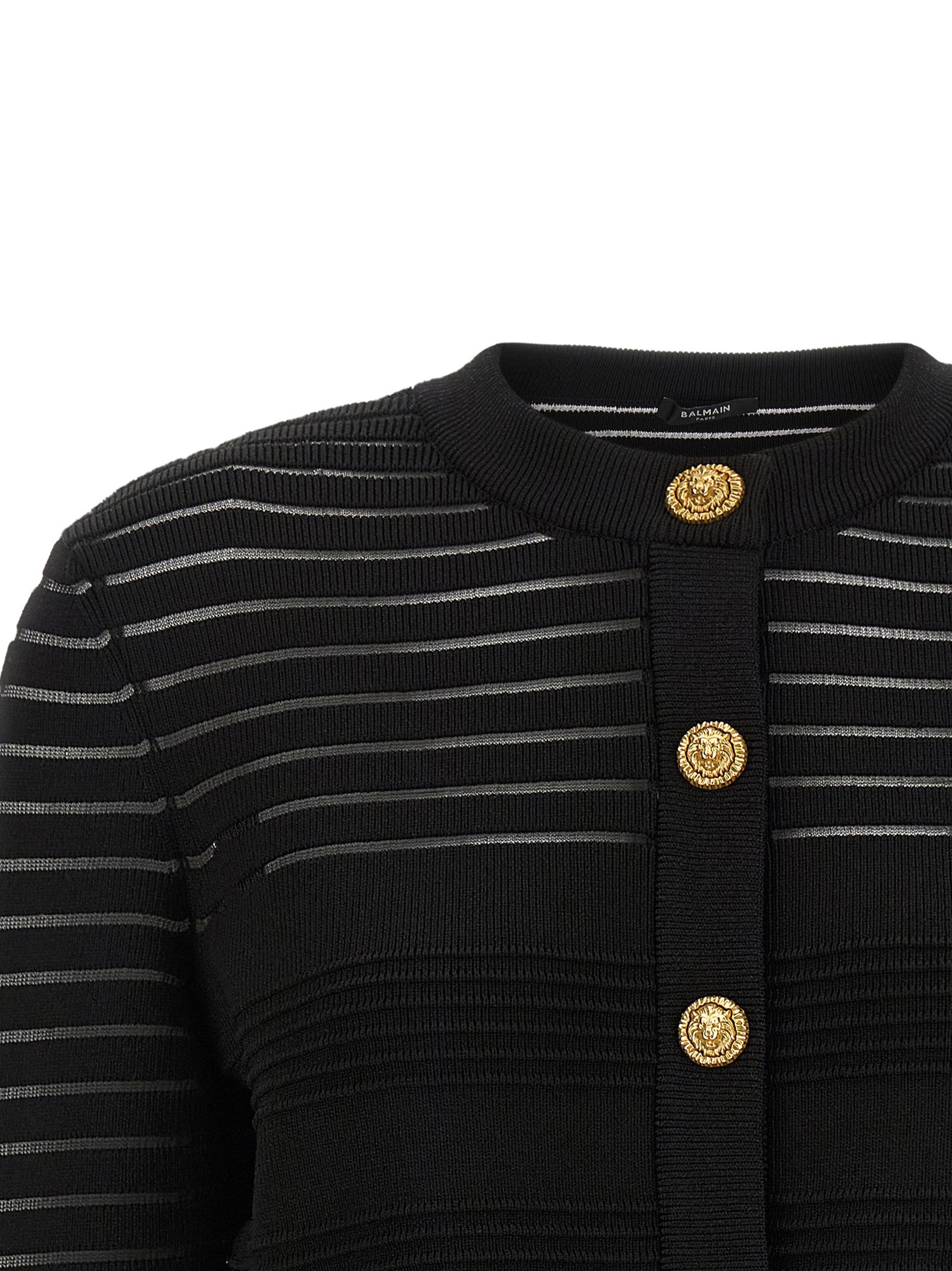 Balmain Women Semi-Transparent Stripes Cardigan BALMAIN