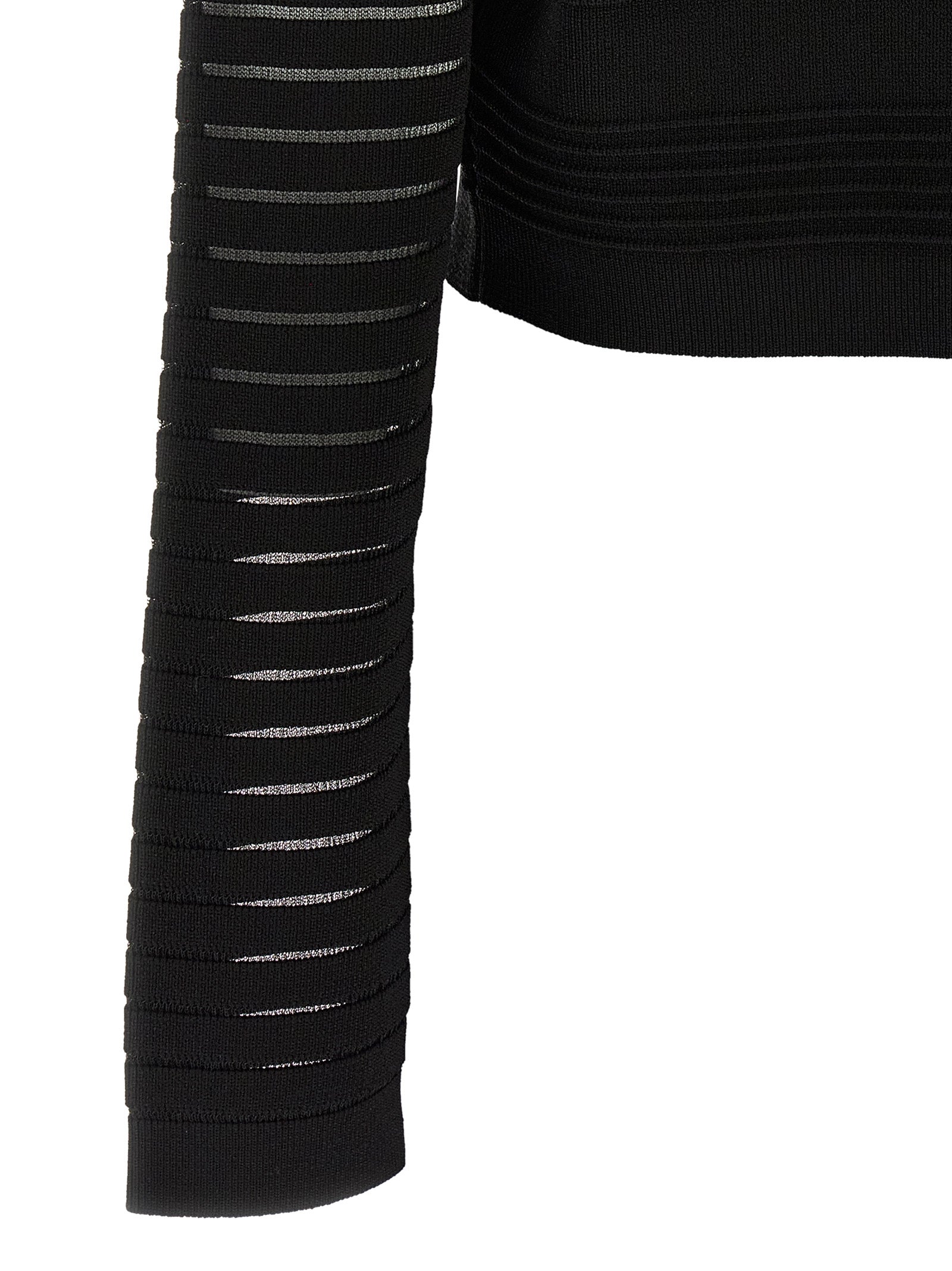 Balmain Women Semi-Transparent Stripes Cardigan BALMAIN