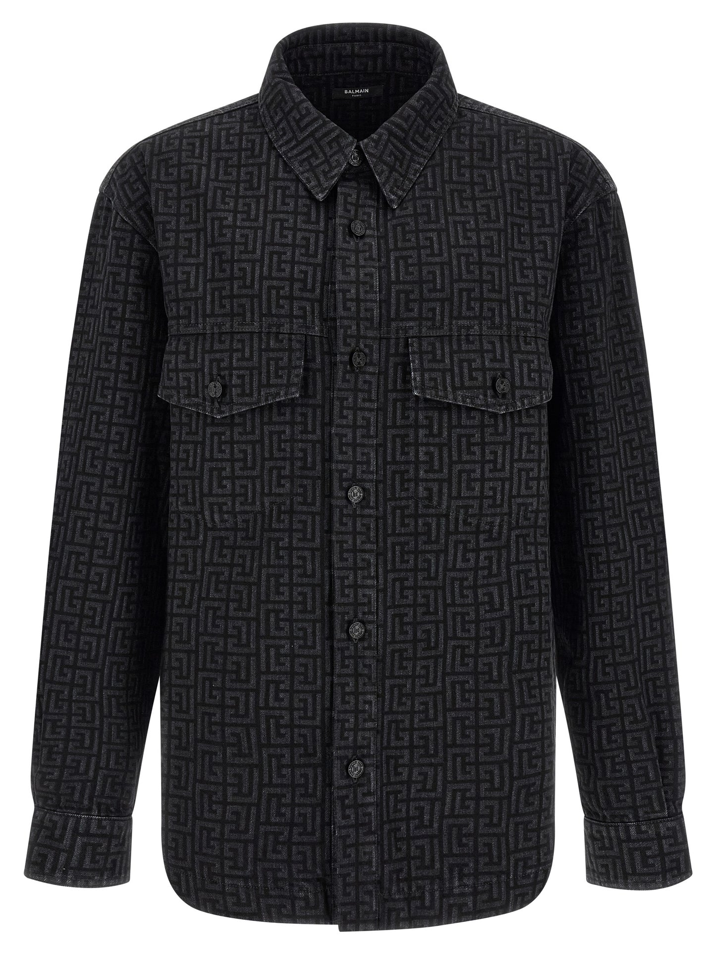 Balmain Men Monogram Pattern Overshirt BALMAIN