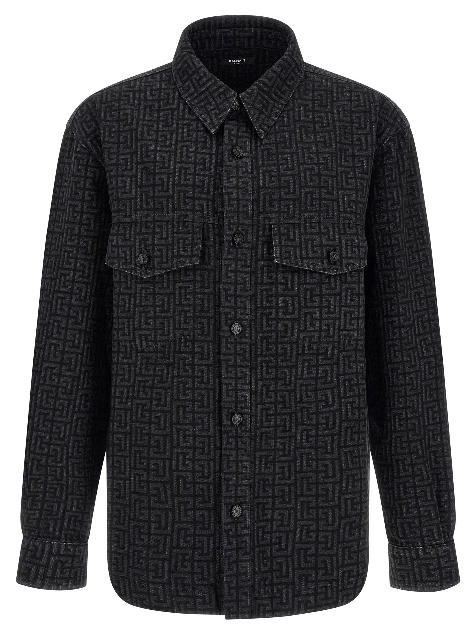 Balmain Men Monogram Pattern Overshirt BALMAIN