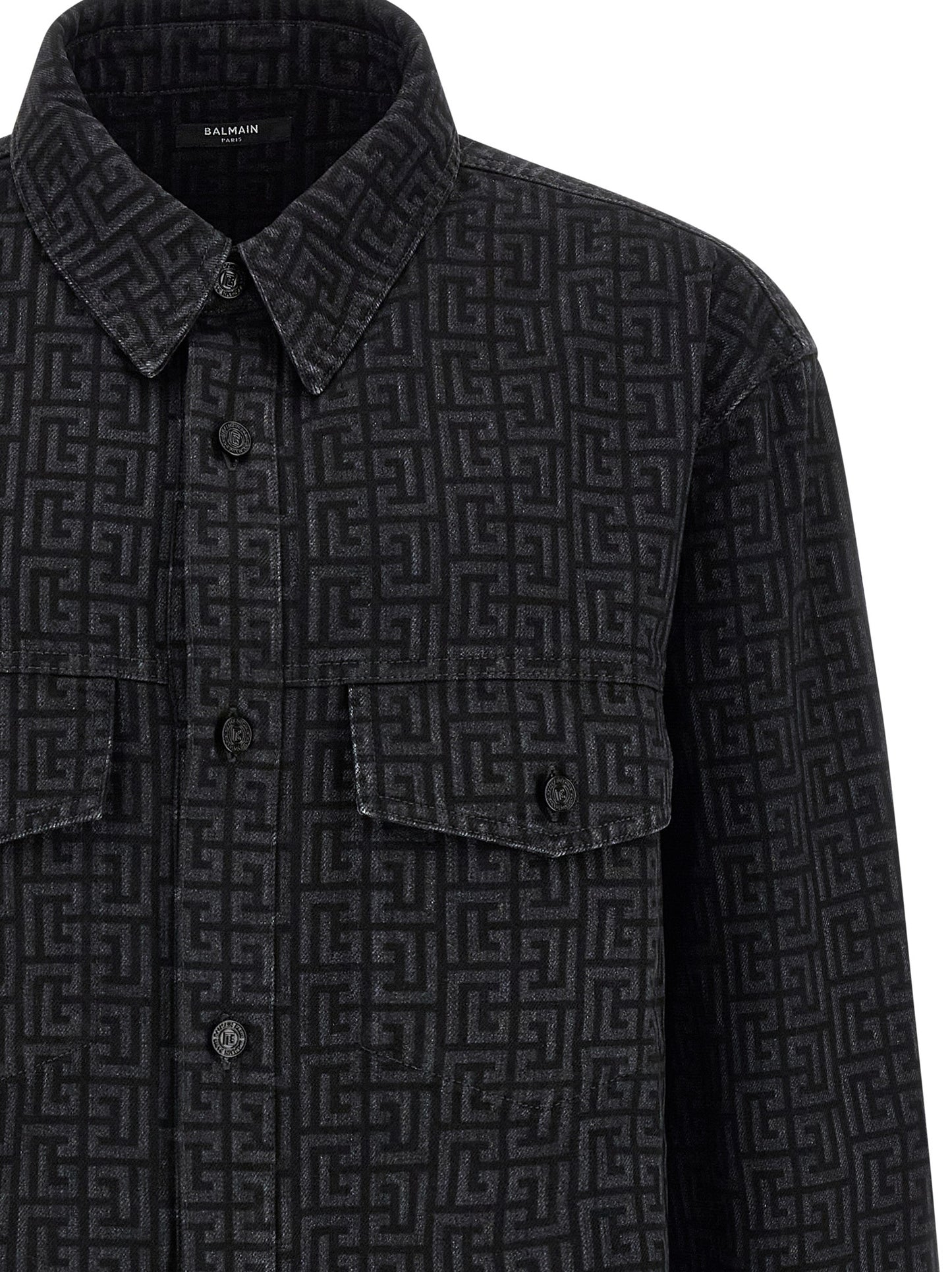 Balmain Men Monogram Pattern Overshirt BALMAIN