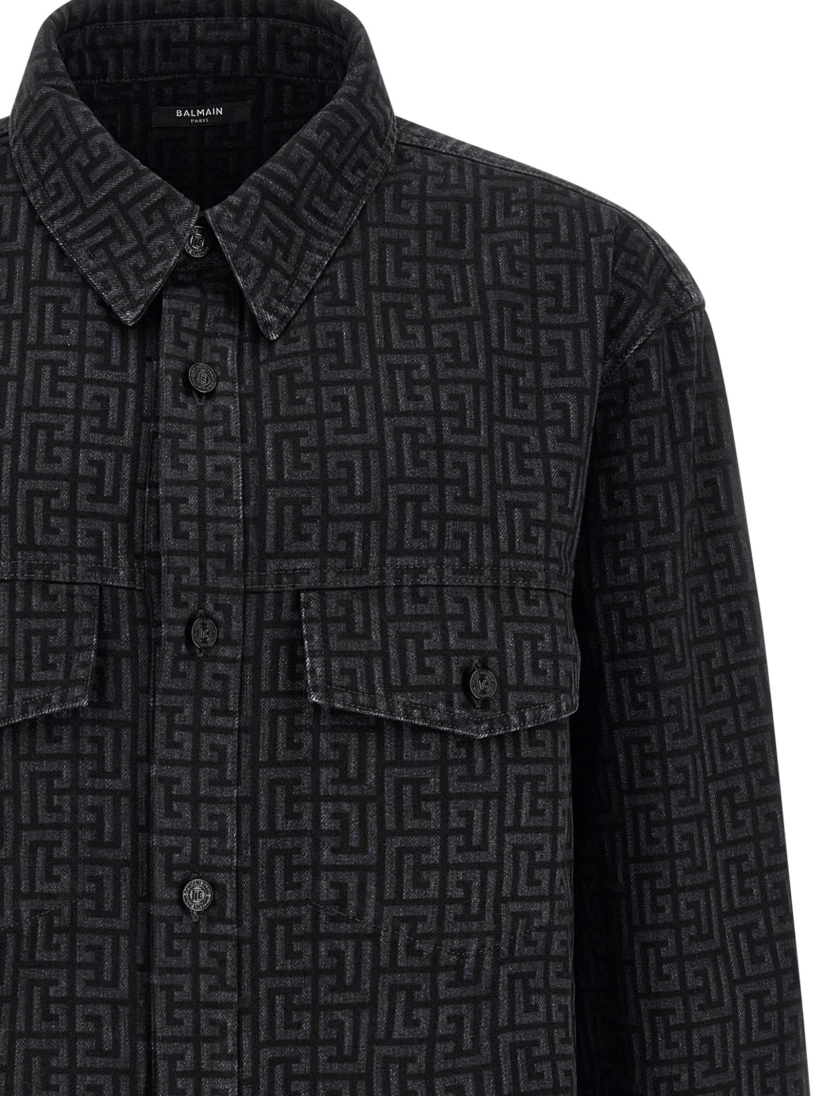 Balmain Men Monogram Pattern Overshirt BALMAIN