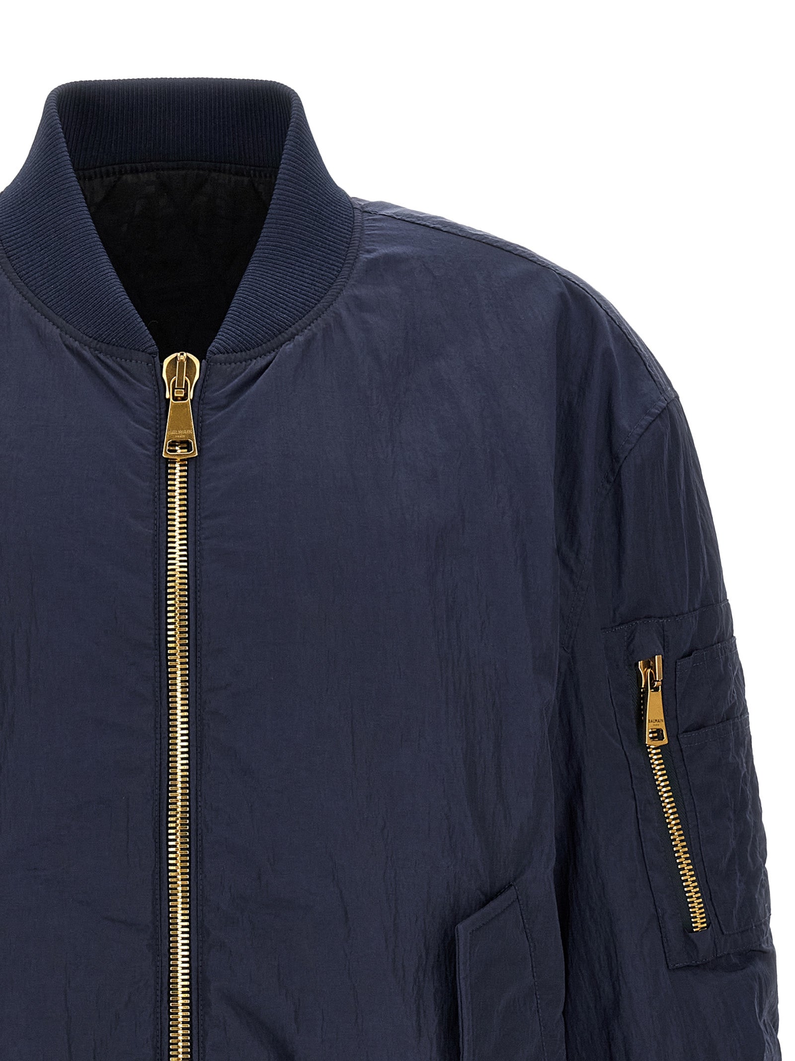 Balmain Men Logo Embroidery Bomber Jacket BALMAIN