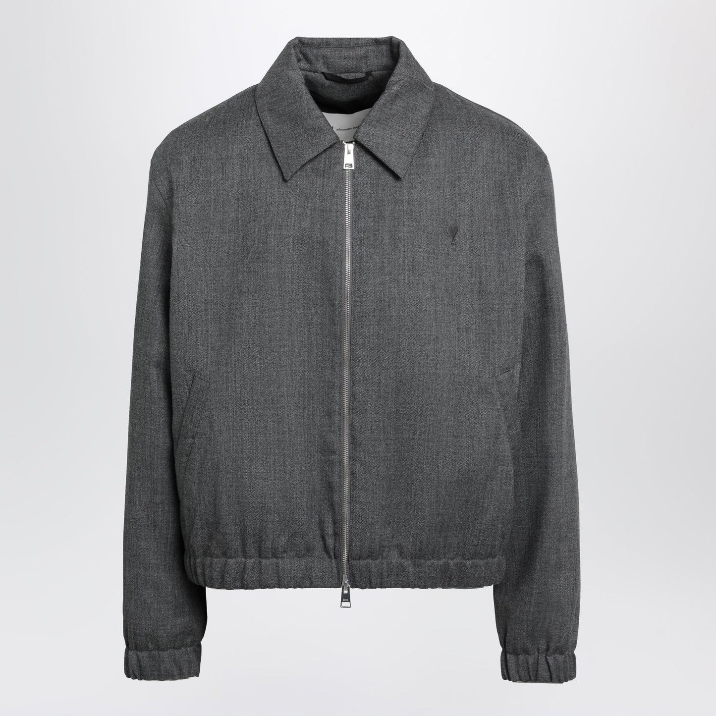 Ami Paris Carbon Grey Padded Jacket In Virgin Wool Men AMI PARIS