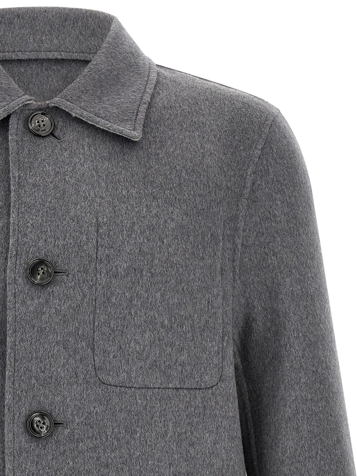 Ami Paris Men Grey Boule Jacket AMI PARIS