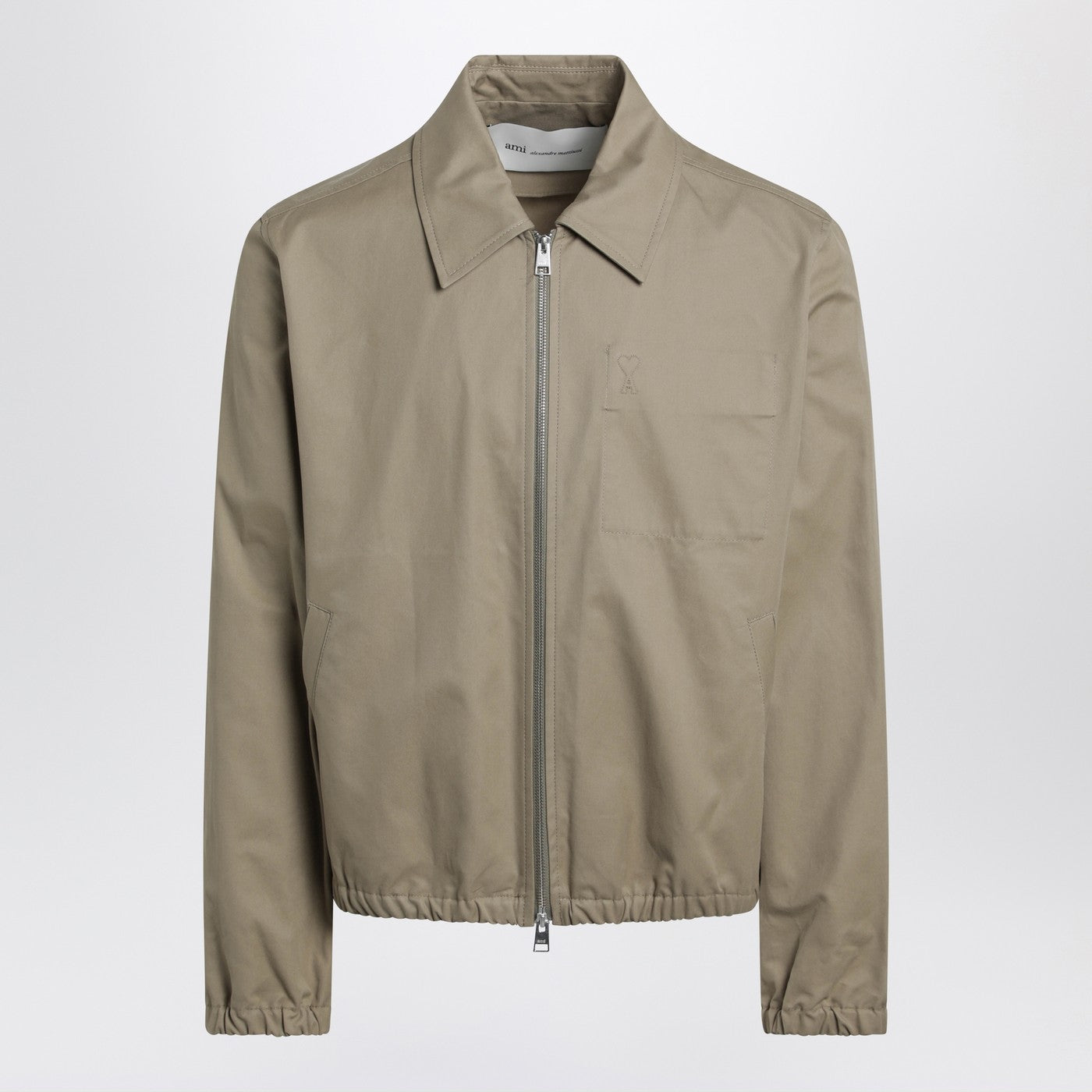 Ami Paris Beige Ami De Coeur Zip-Up Jacket Men AMI PARIS
