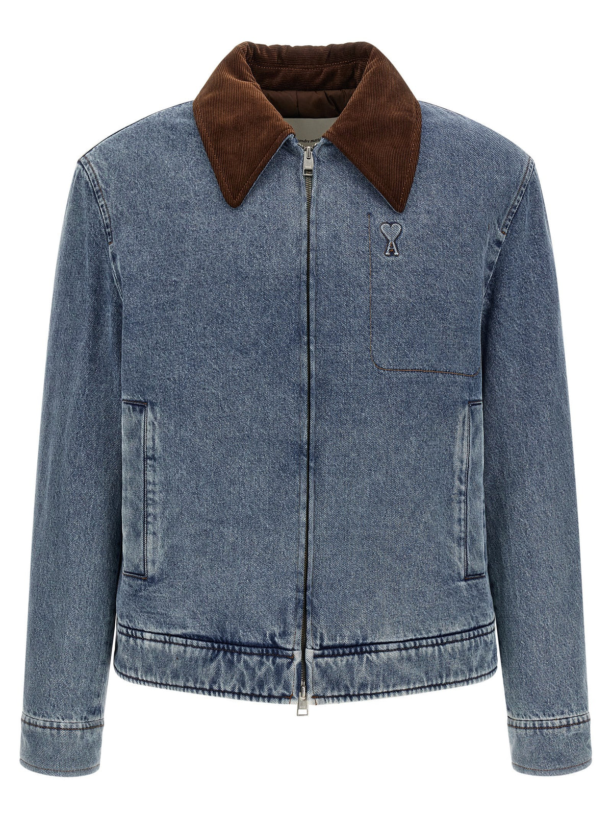 Ami Paris Men 'Ami De Cœur' Denim Jacket AMI PARIS