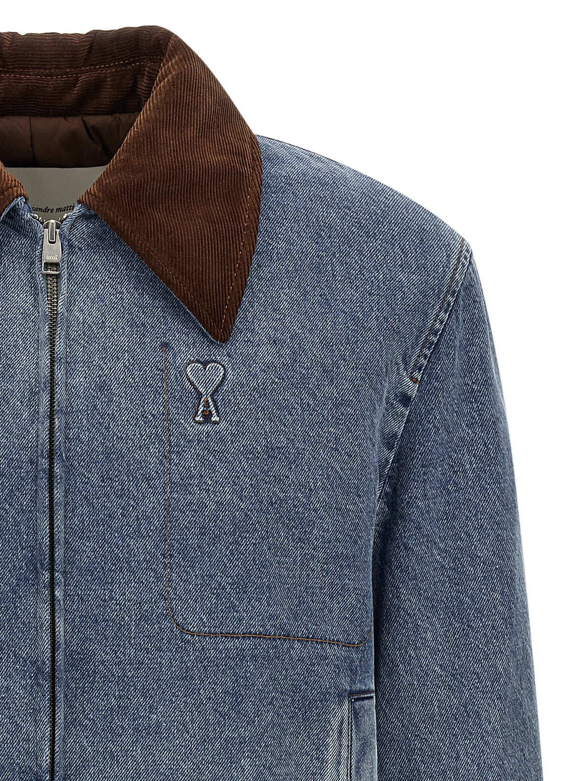 Ami Paris Men 'Ami De Cœur' Denim Jacket AMI PARIS