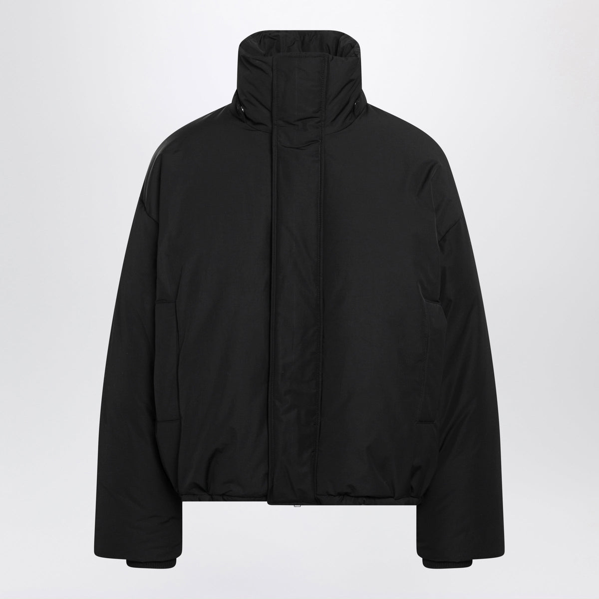 Ami Paris Black Padded Jacket In Nylon And Cotton Men AMI PARIS