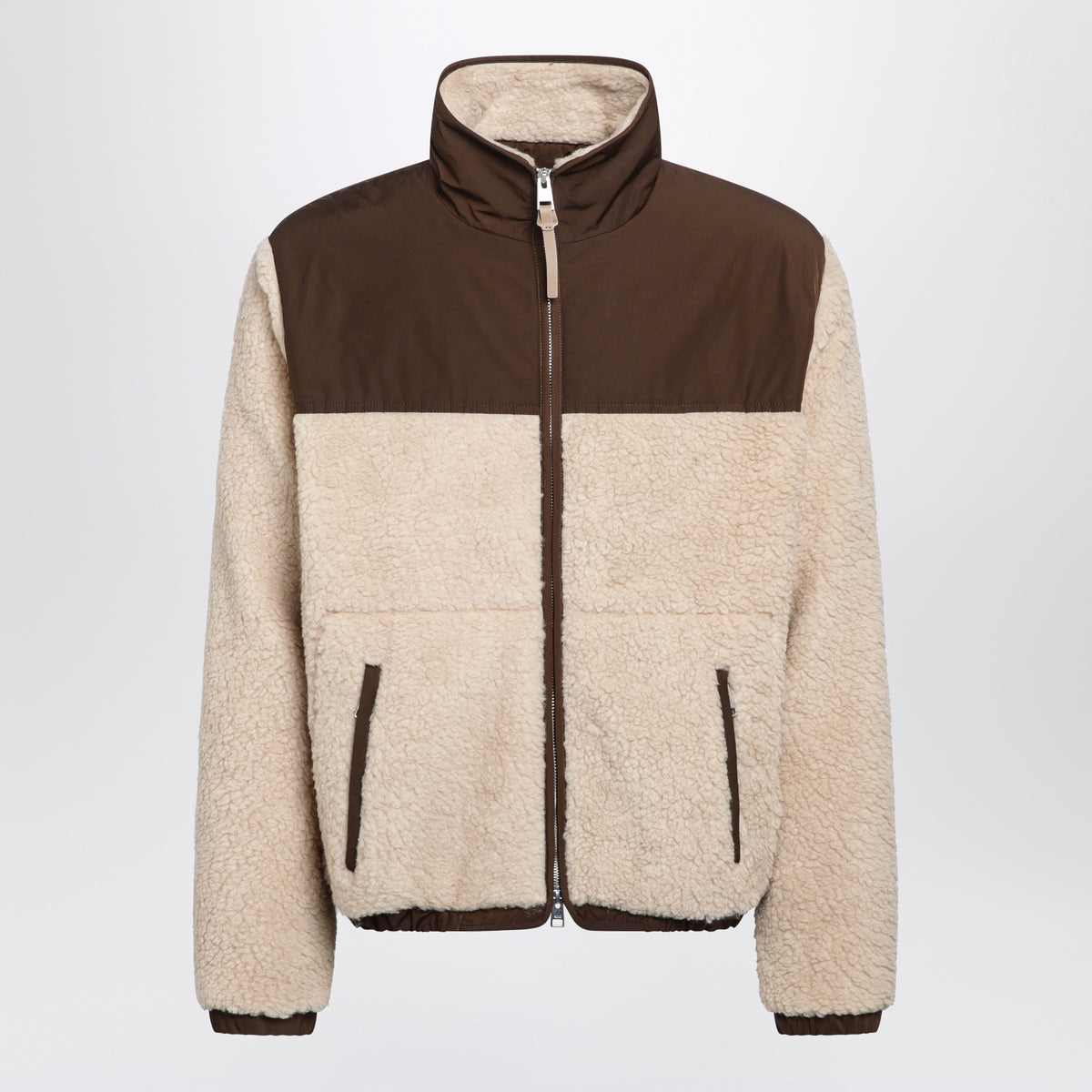 Ami Paris Beige Jacket In Polyester And Wool Blend Men AMI PARIS