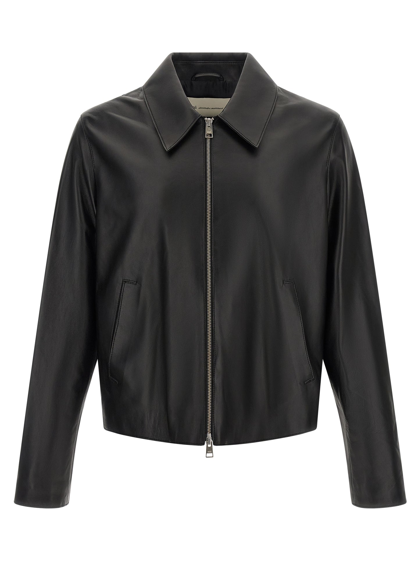 Ami Paris Men Leather Jacket AMI PARIS