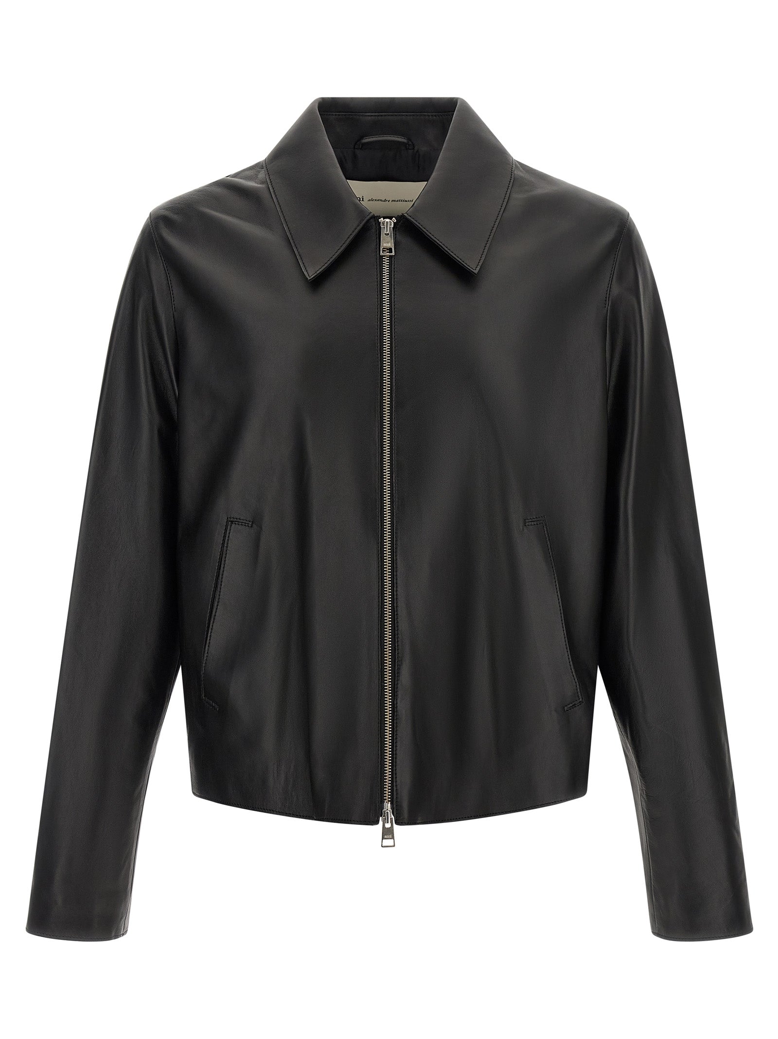 Ami Paris Men Leather Jacket AMI PARIS