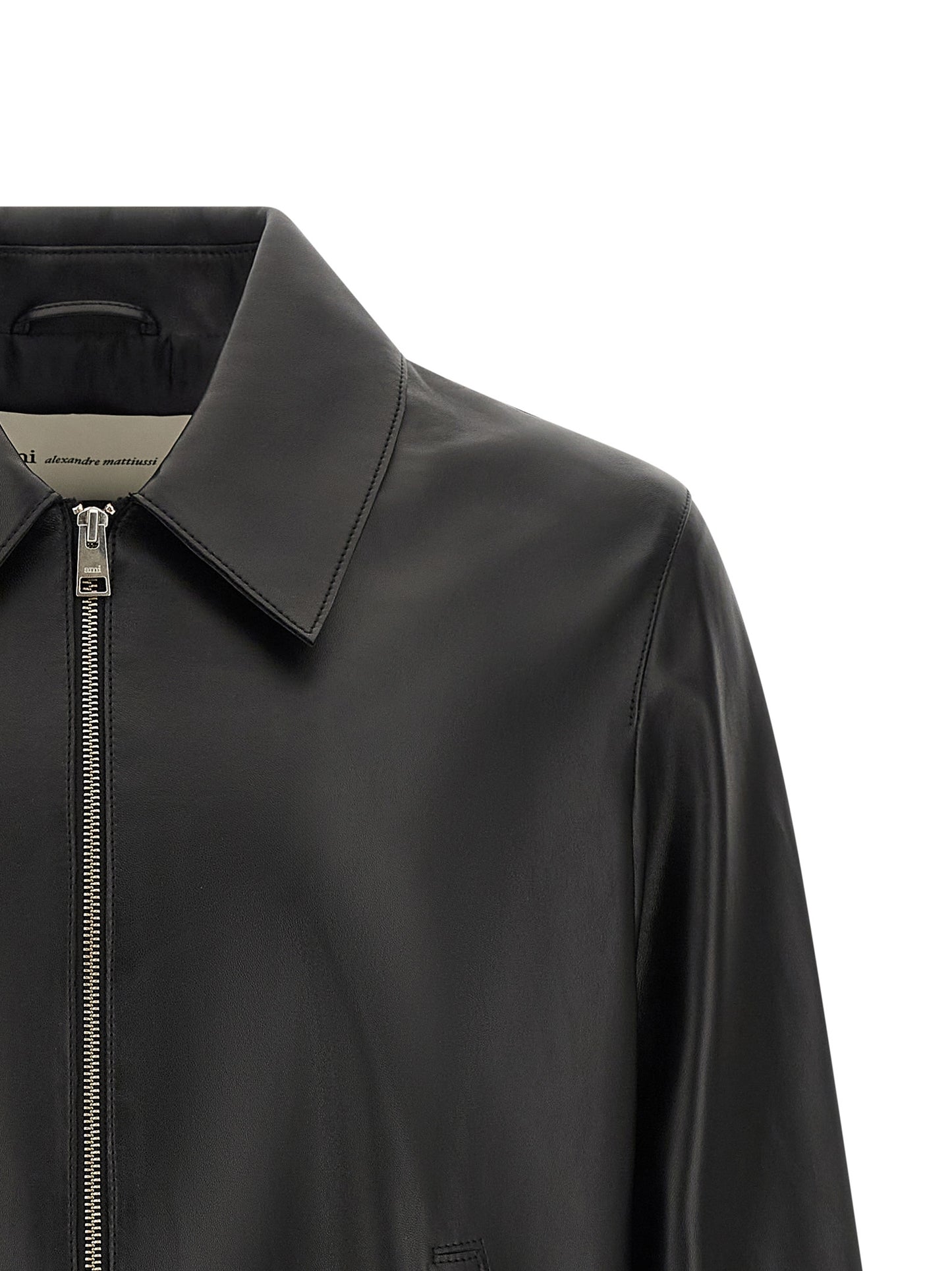 Ami Paris Men Leather Jacket AMI PARIS
