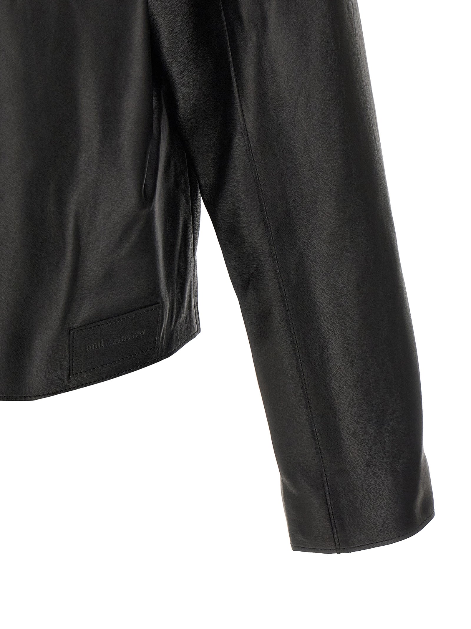 Ami Paris Men Leather Jacket AMI PARIS