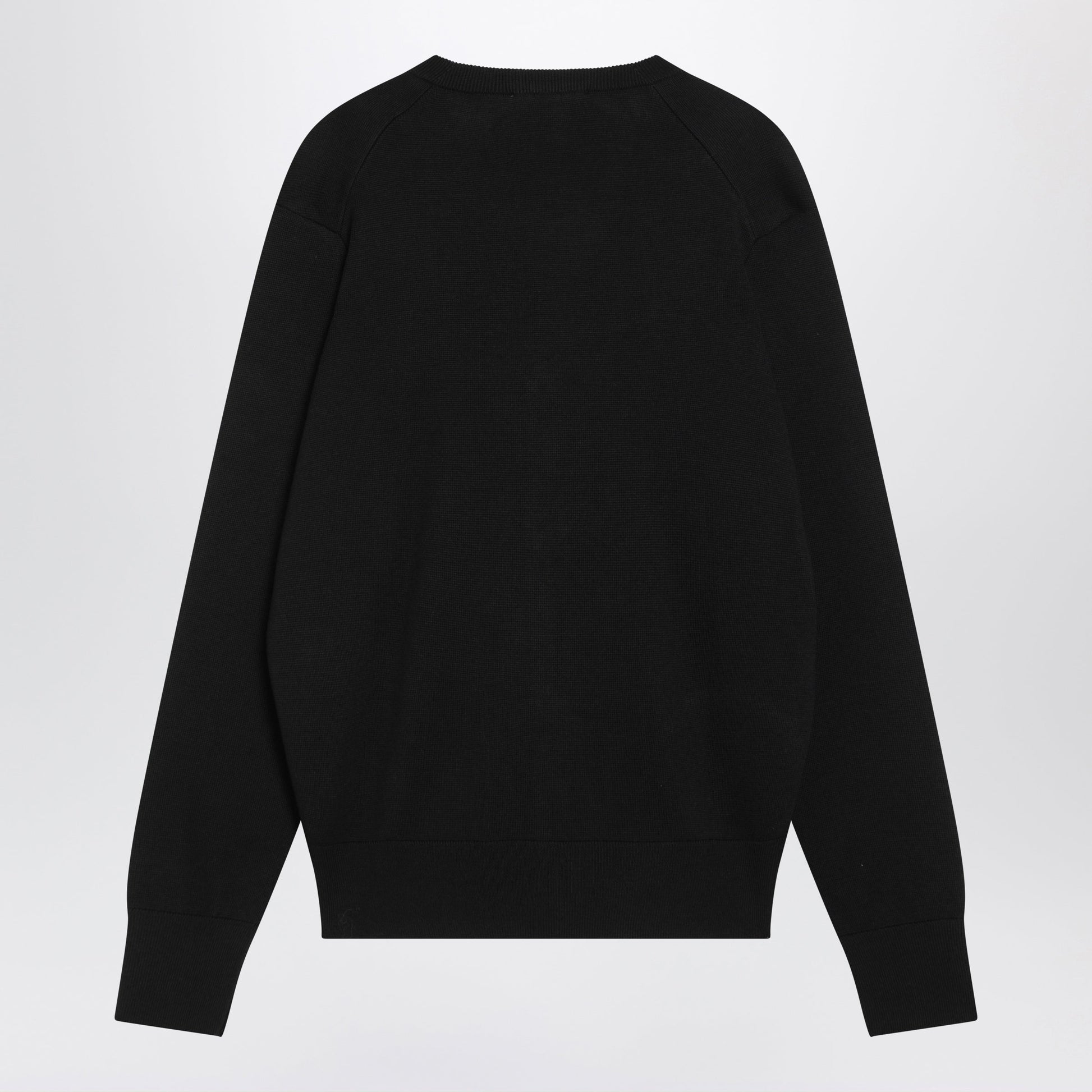 Ami Paris Ami De Coeur Black Wool Cardigan Men AMI PARIS