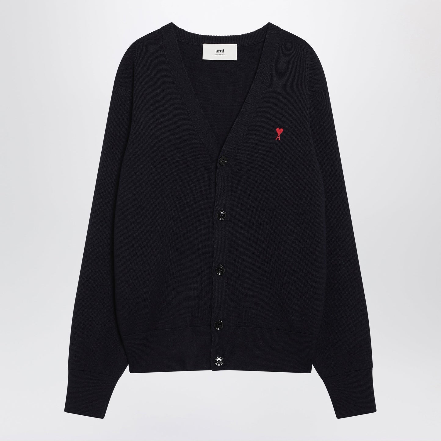 Ami Paris Navy Blue Ami De Coeur Cardigan Men AMI PARIS