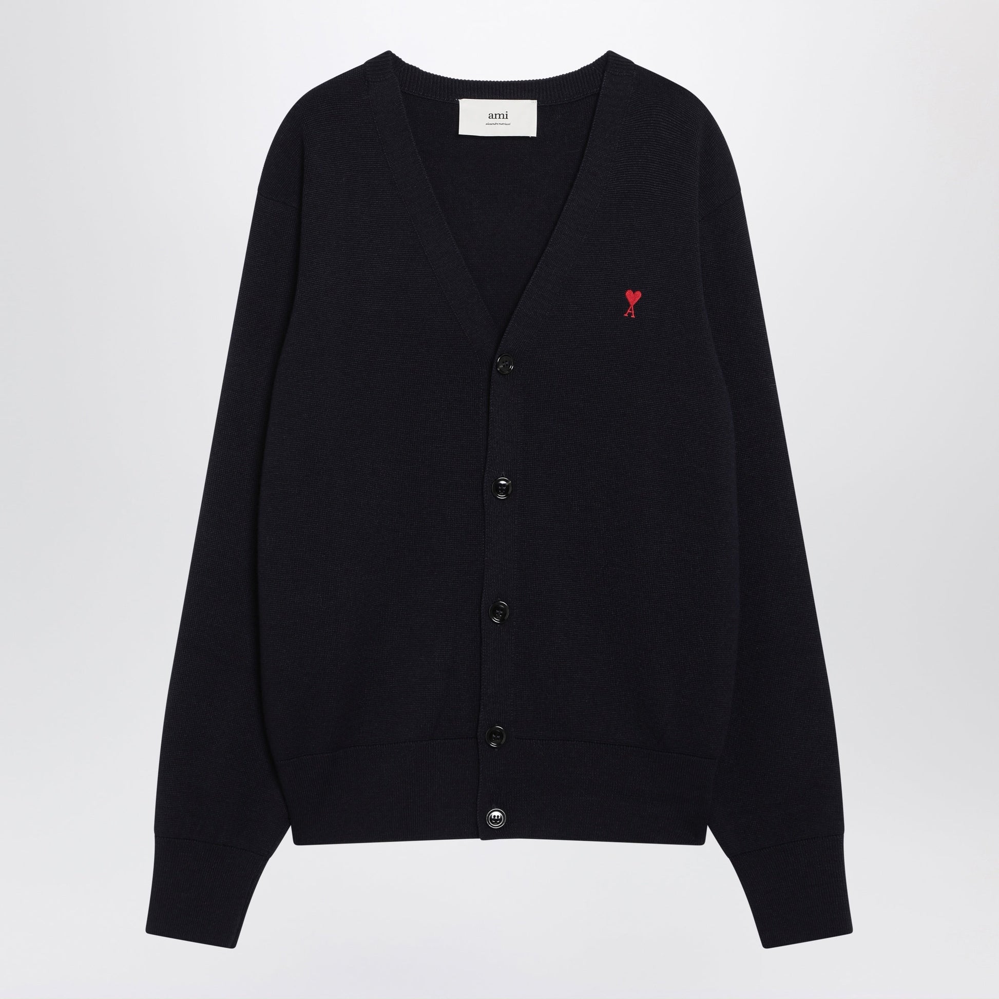 Ami Paris Navy Blue Ami De Coeur Cardigan Men AMI PARIS