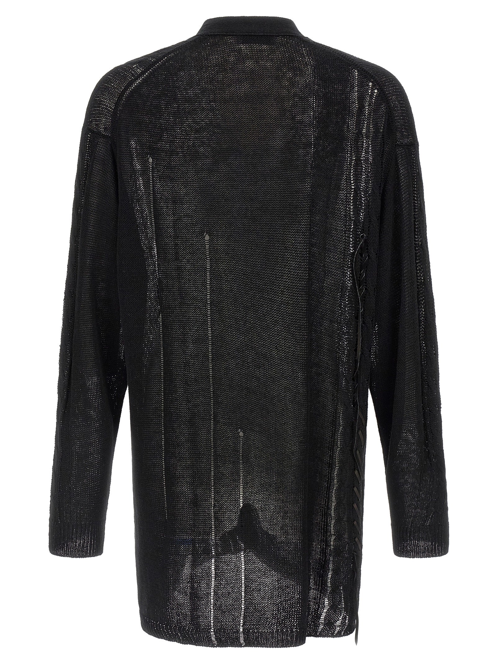 Yohji Yamamoto Men Lace Up Cardigan YOHJI YAMAMOTO