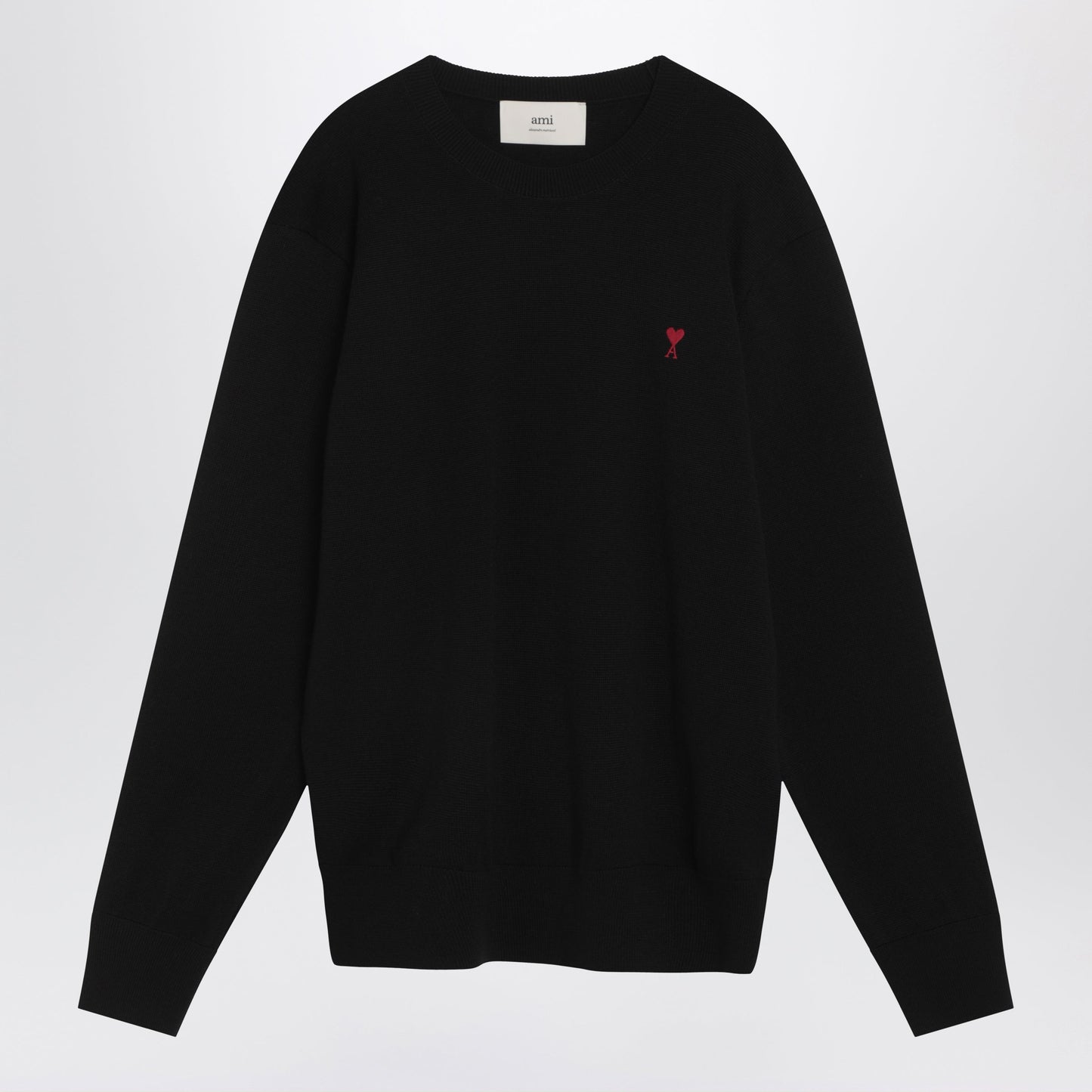 Ami Paris Black Ami De Coeur Sweater Men AMI PARIS