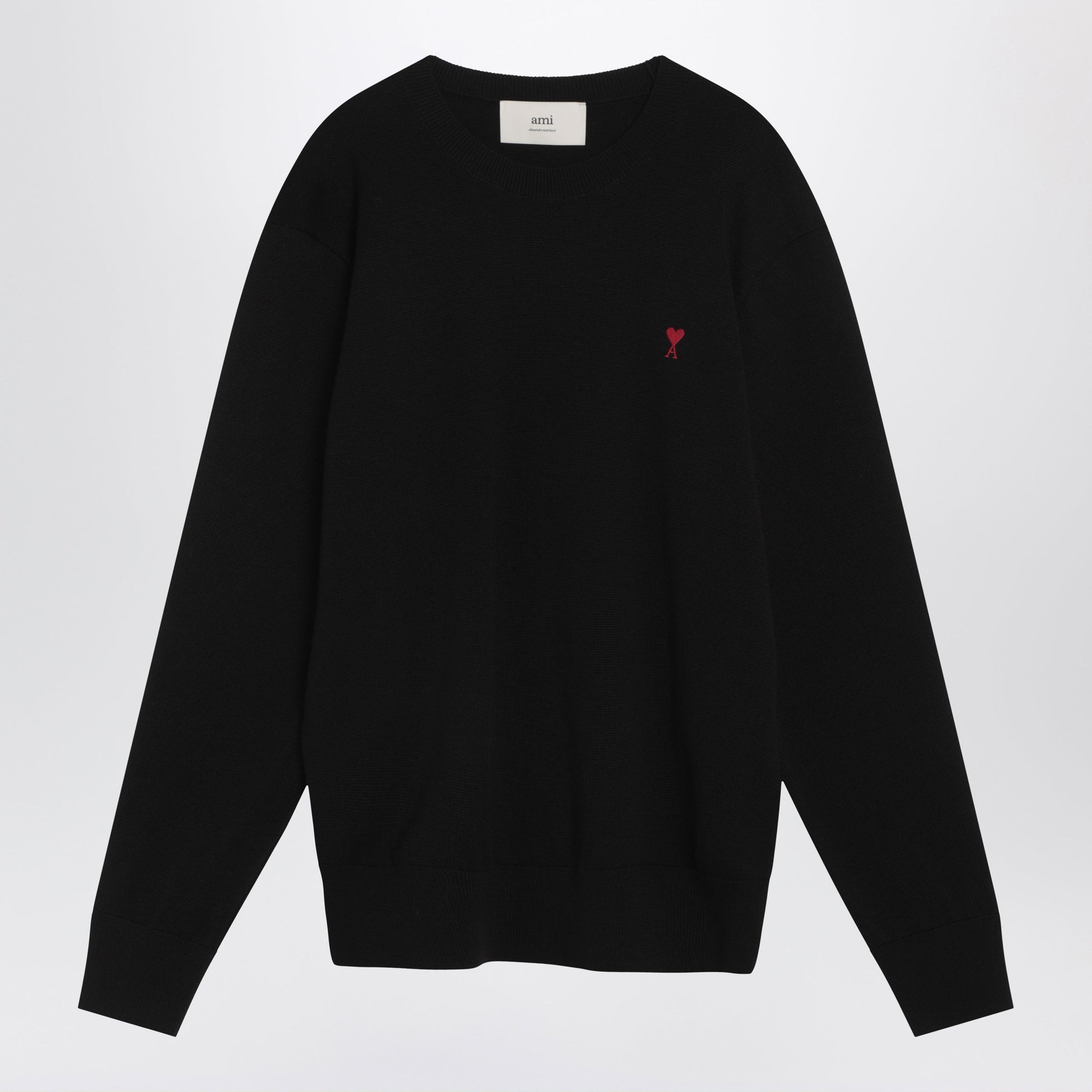 Ami Paris Black Ami De Coeur Sweater Men AMI PARIS