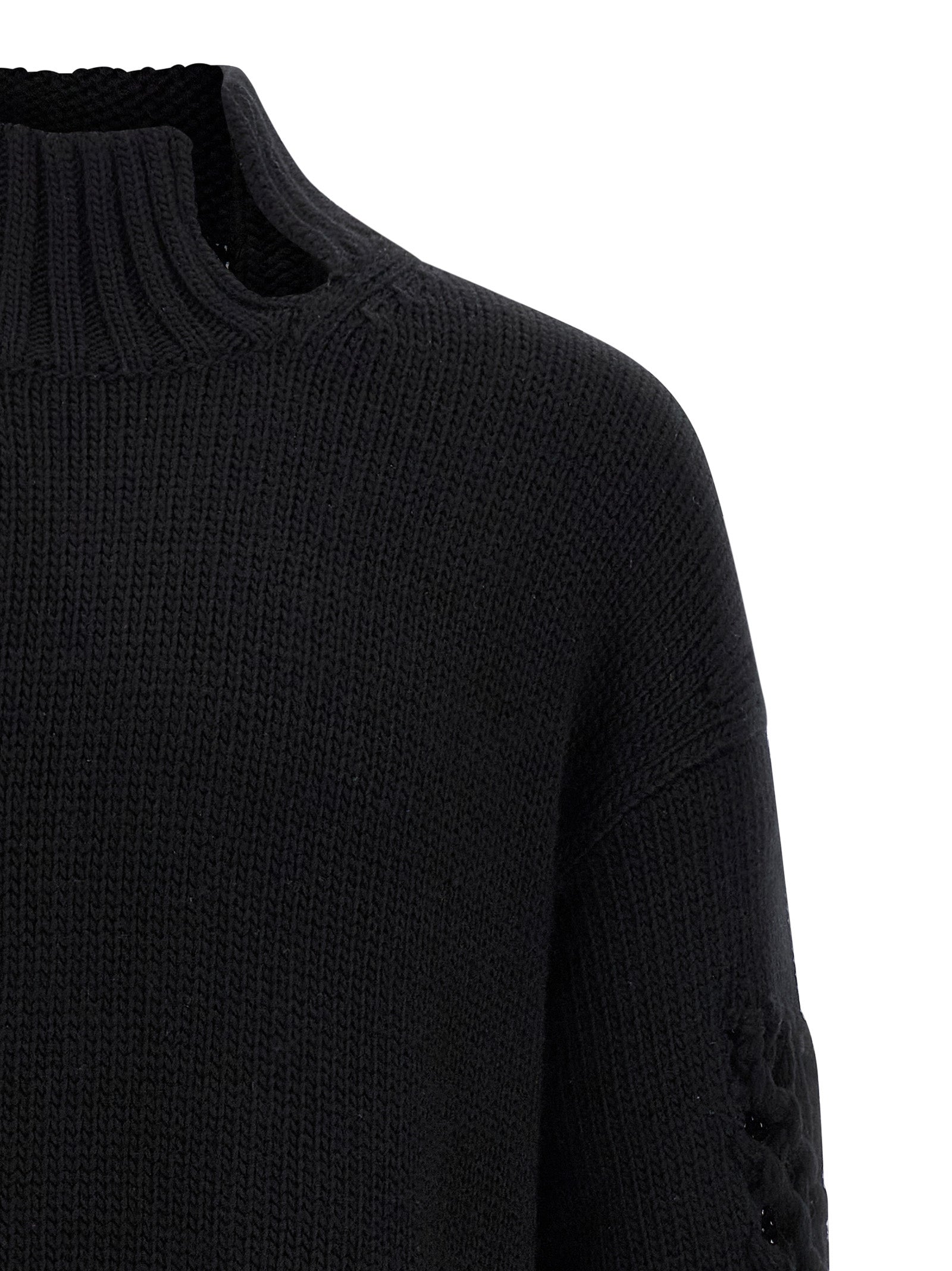 Yohji Yamamoto Men Macramé Insert Sweater YOHJI YAMAMOTO
