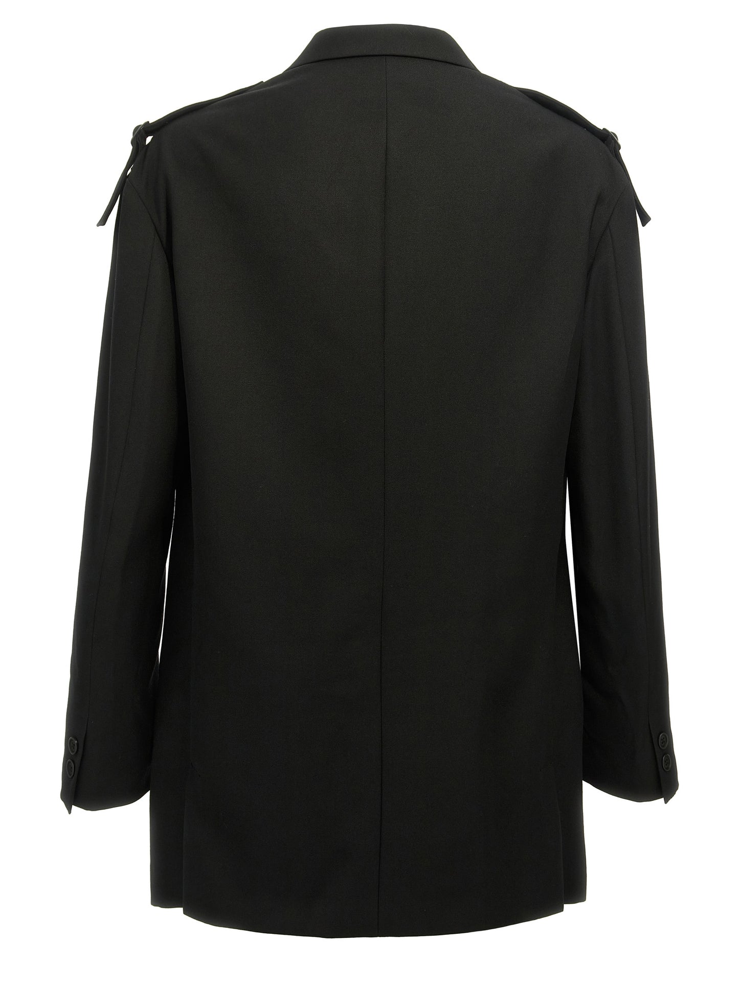 Yohji Yamamoto Men Single-Breasted Blazer With Strap Detail YOHJI YAMAMOTO